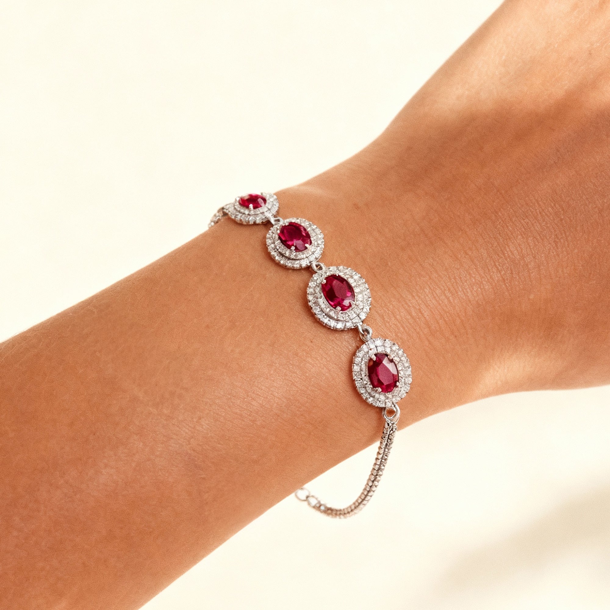 Scarlet Shine Bracelet - Red Garent