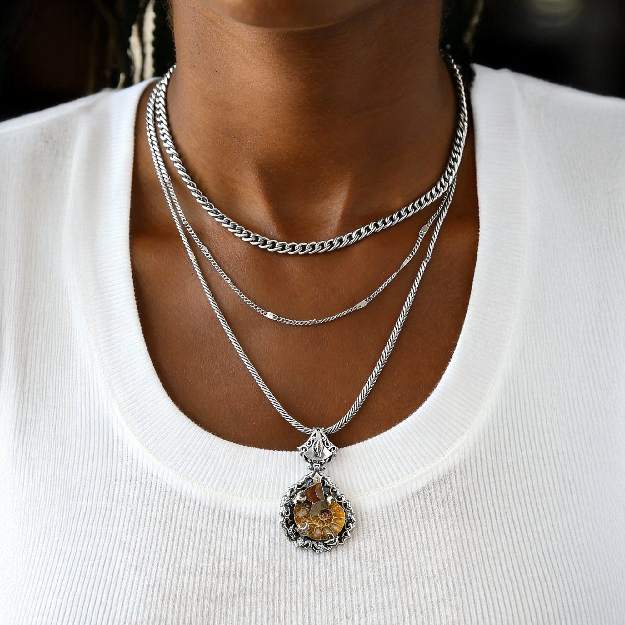 Timeless Fossil Necklace - Whispers of Stones