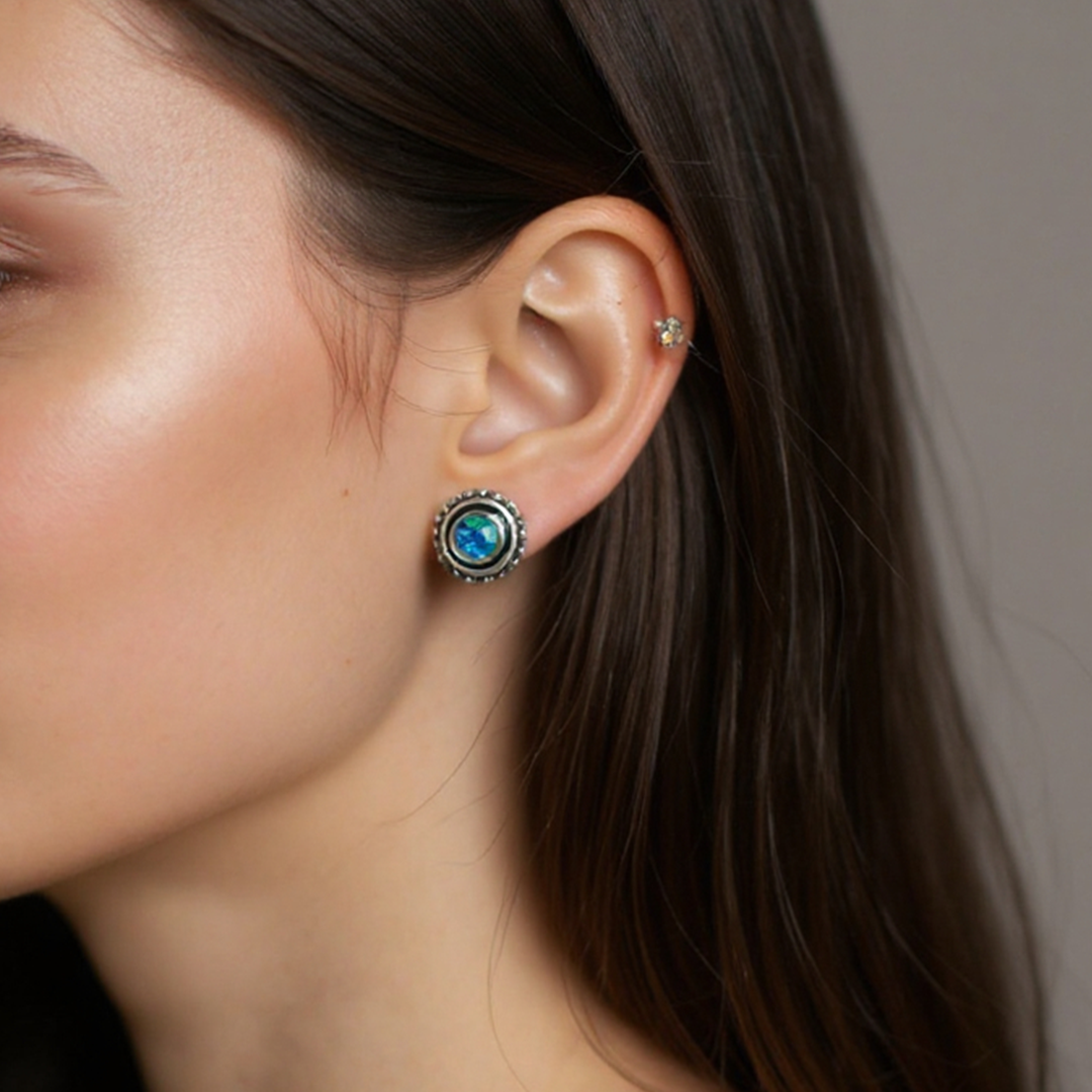 Sapphire Echo Earrings – Whispers of Light