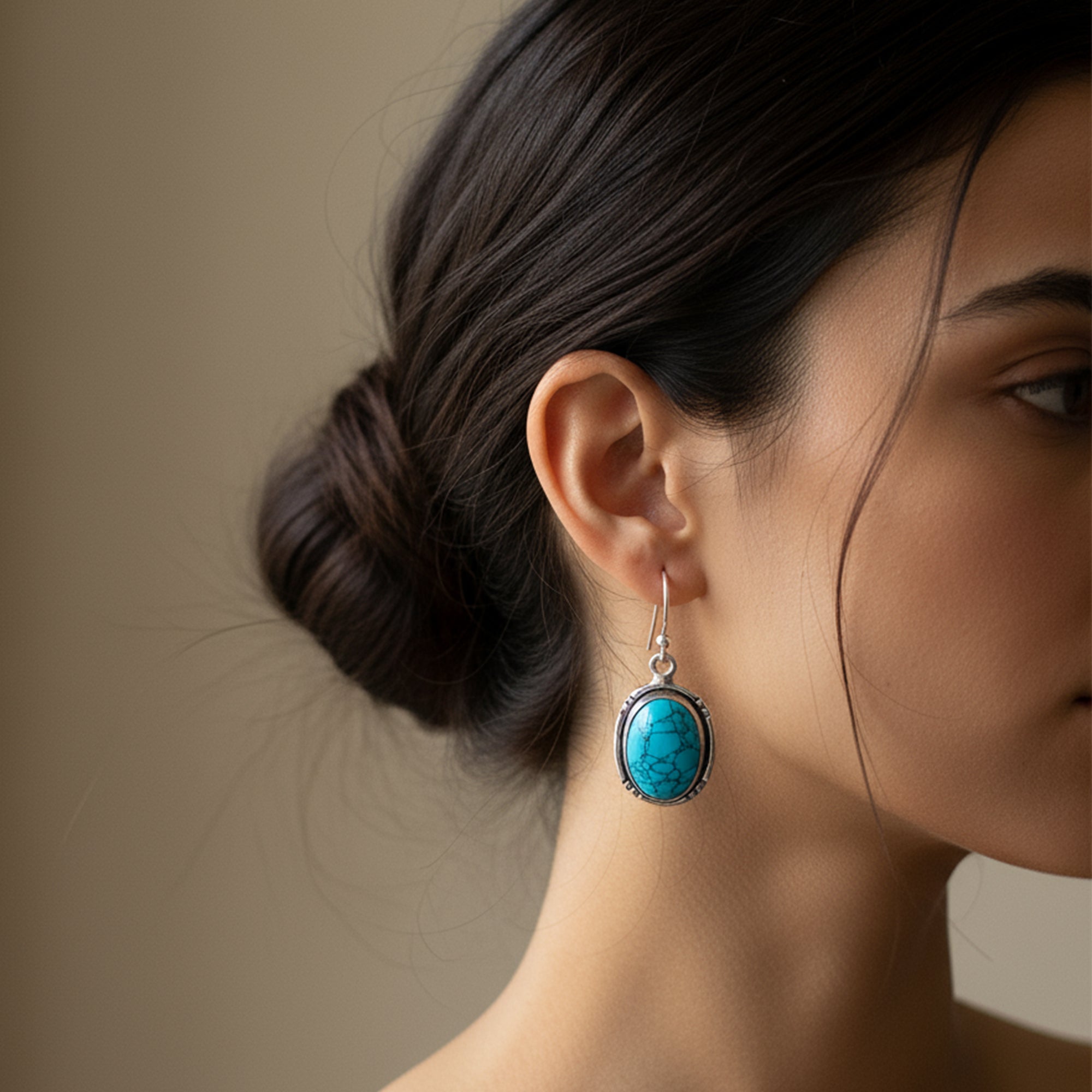 أقراط تنفس الصحراء – تركواز