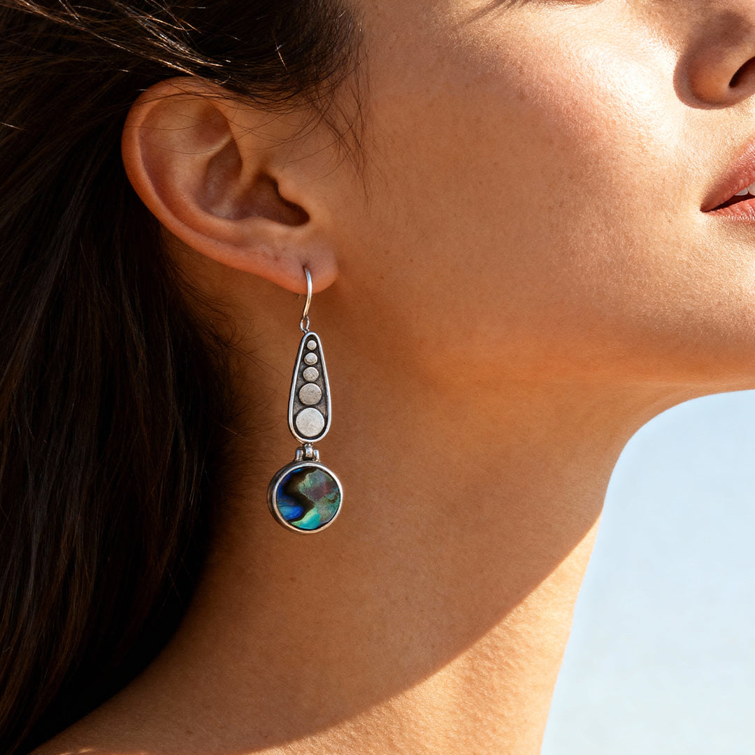 Sea Waves Earrings - Abalone Shell