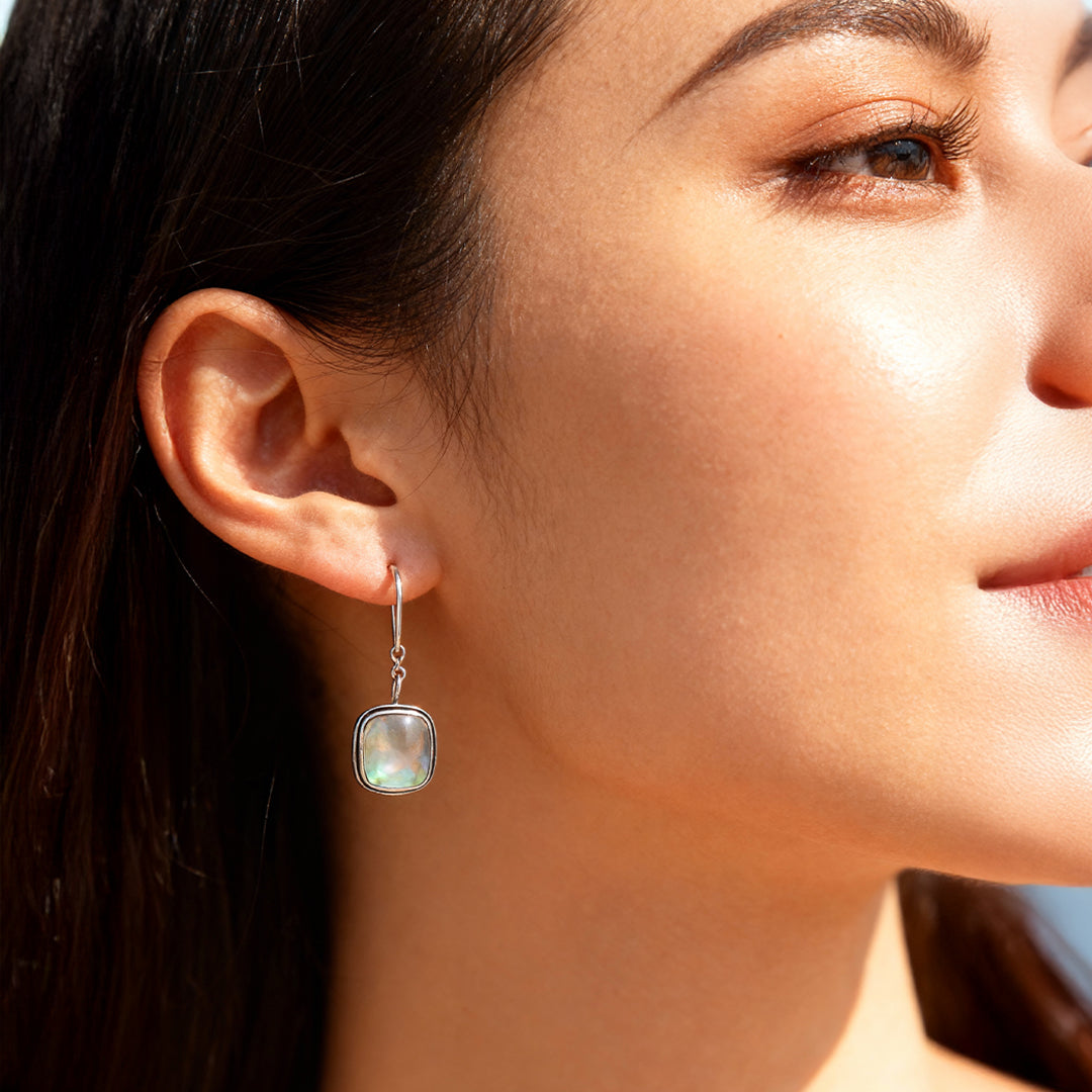 أقراط ظلال الصدف - صدف الأبالون