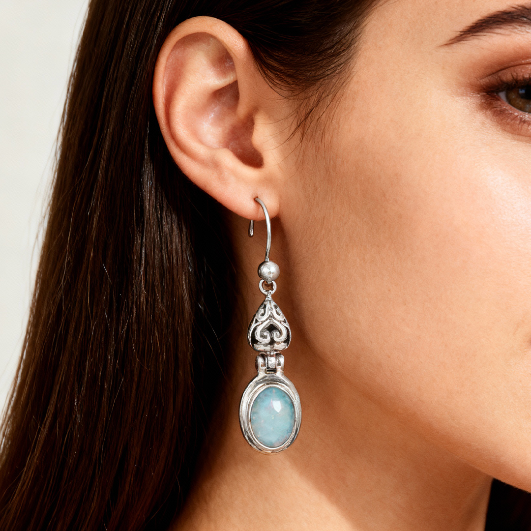 Dusk Glow Earrings – Blue Opal