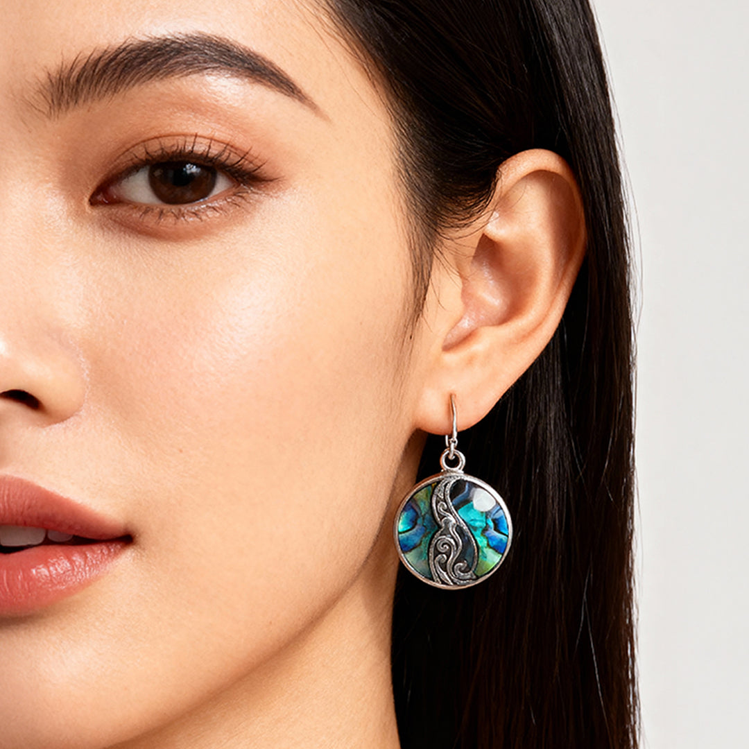 أقراط أمواج المحيط - صدفة أبلون