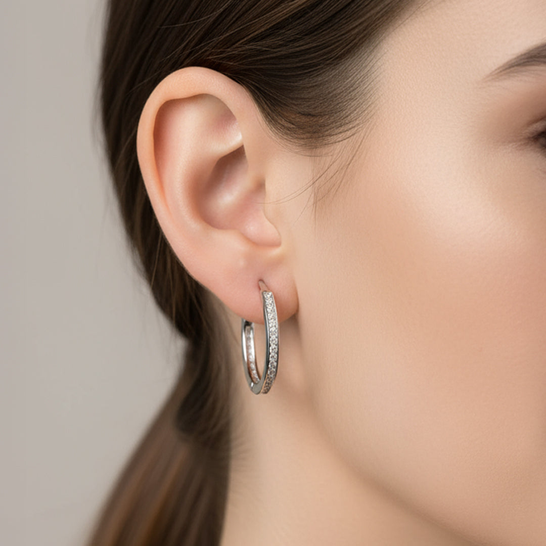 أقراط توهج الليل - حلقة كريستال