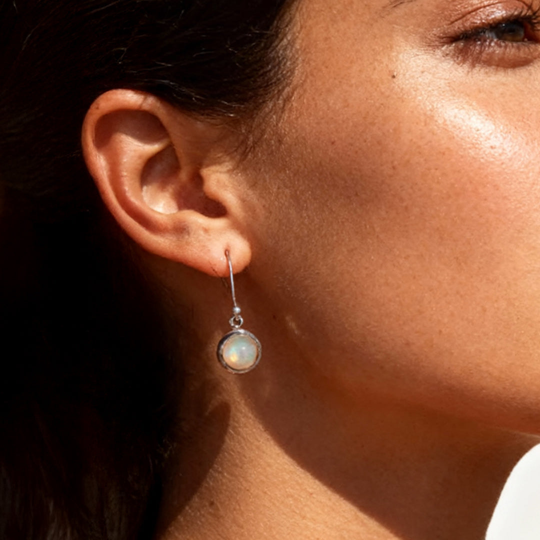 Moonlight Glow Earrings – Whispers of Opal Light