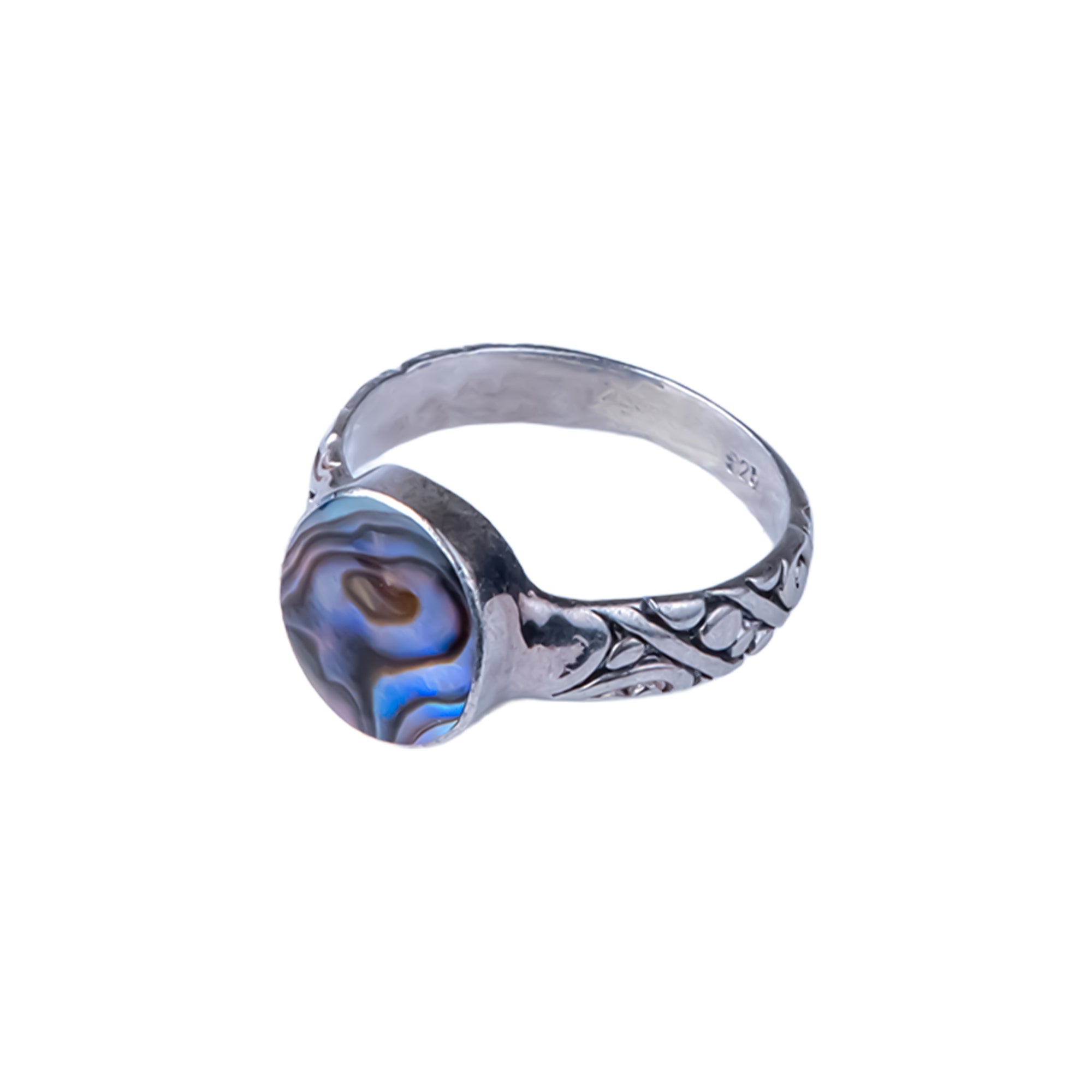 Mystery Wave Ring - Abalone Shell