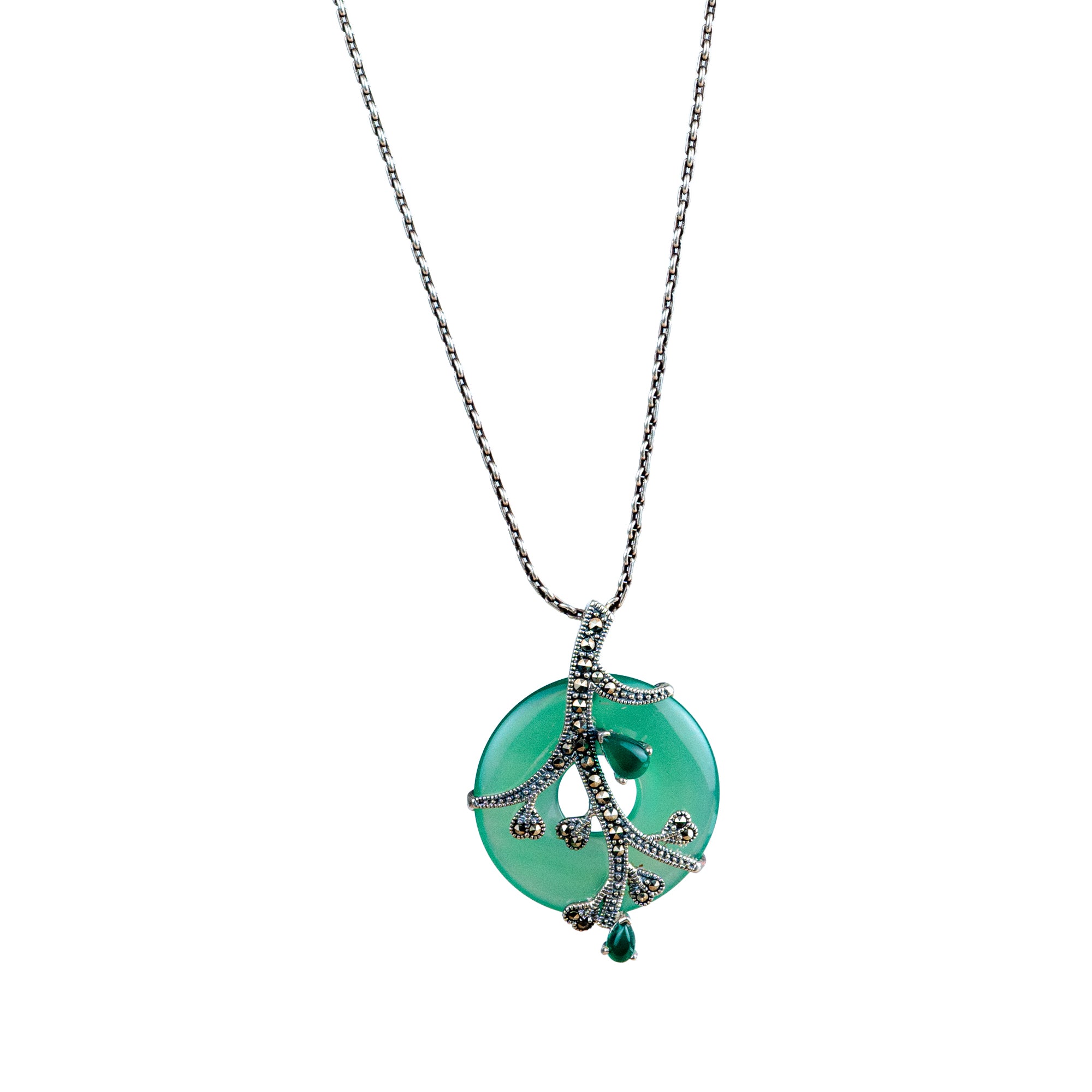 Circle of Nature Necklace - Green Emerald