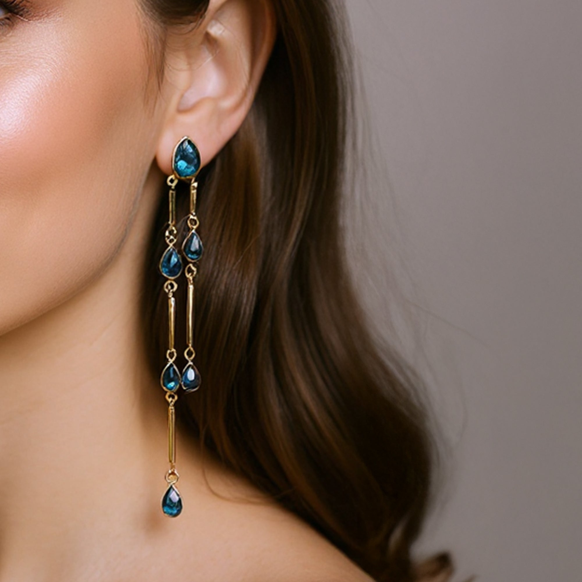 أقراط المحيط - أوبال أزرق