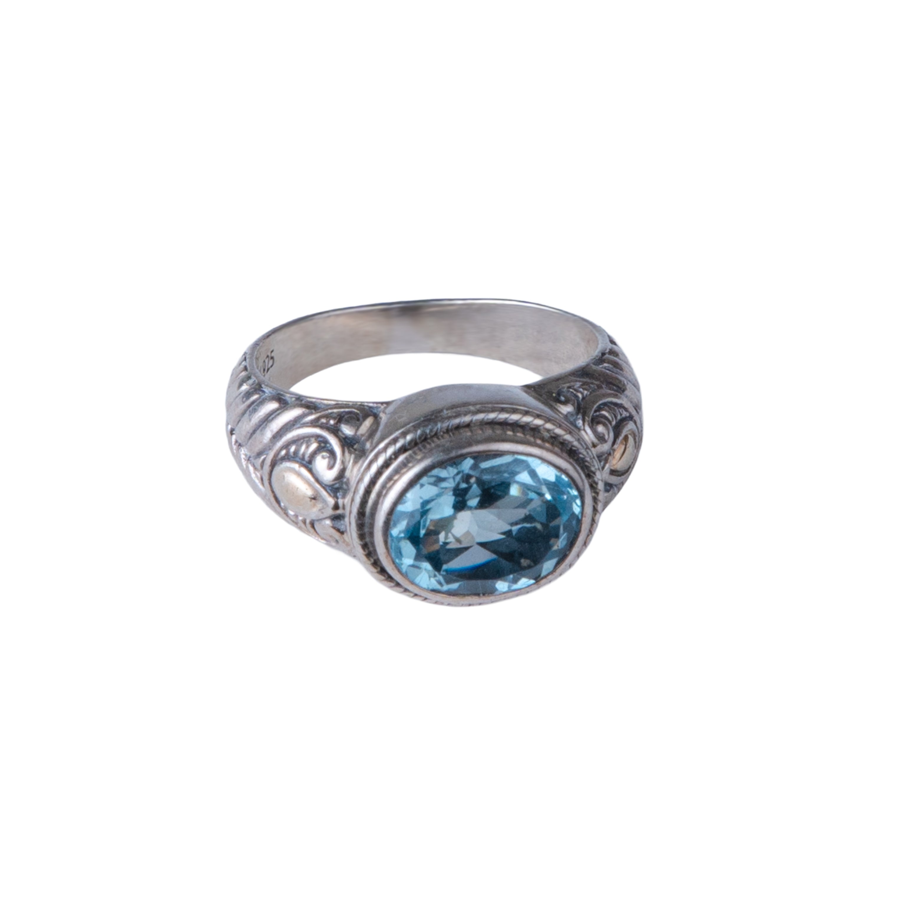Azure Depths Ring - Blue Topaz