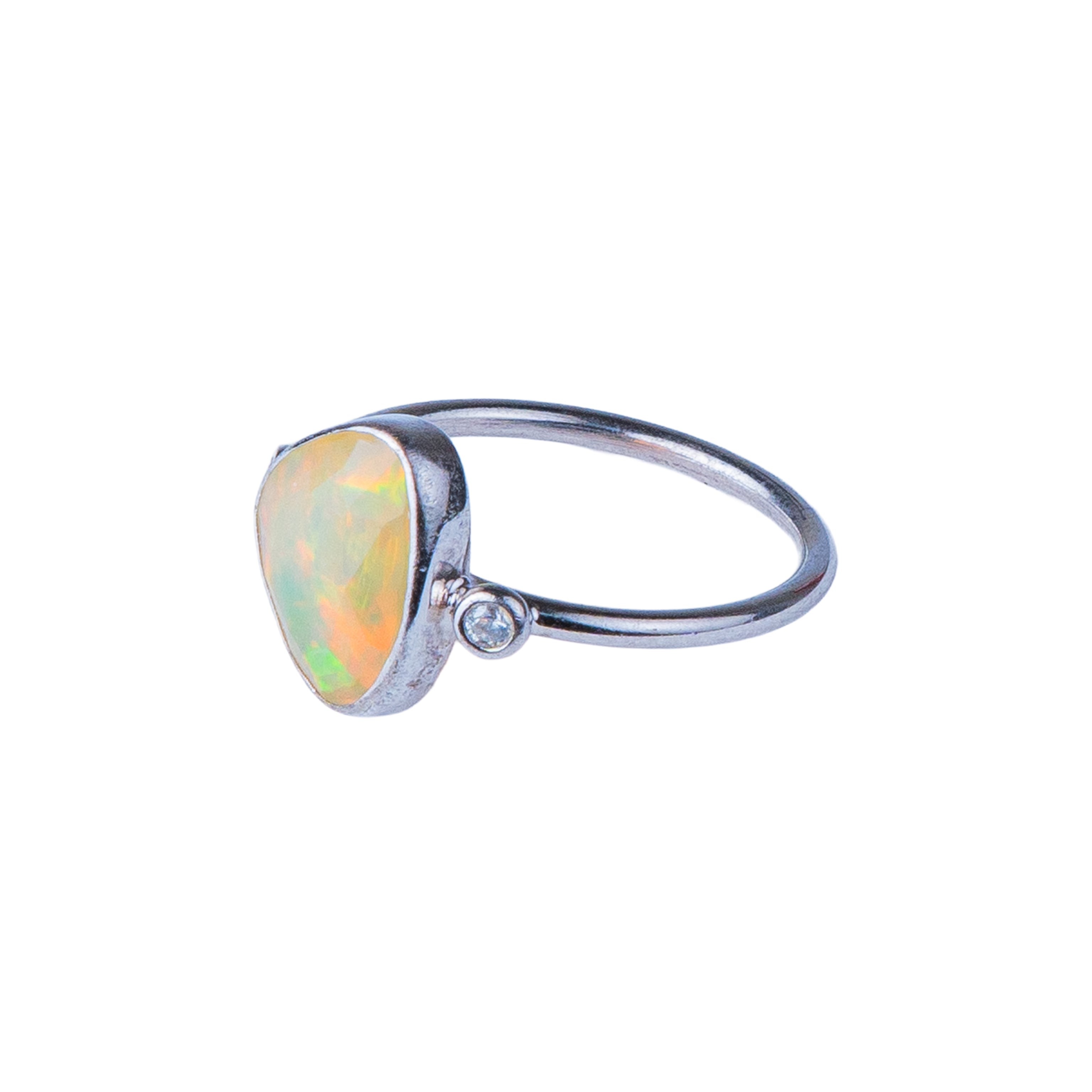 Ethereal Glow Ring- Yellow Opal