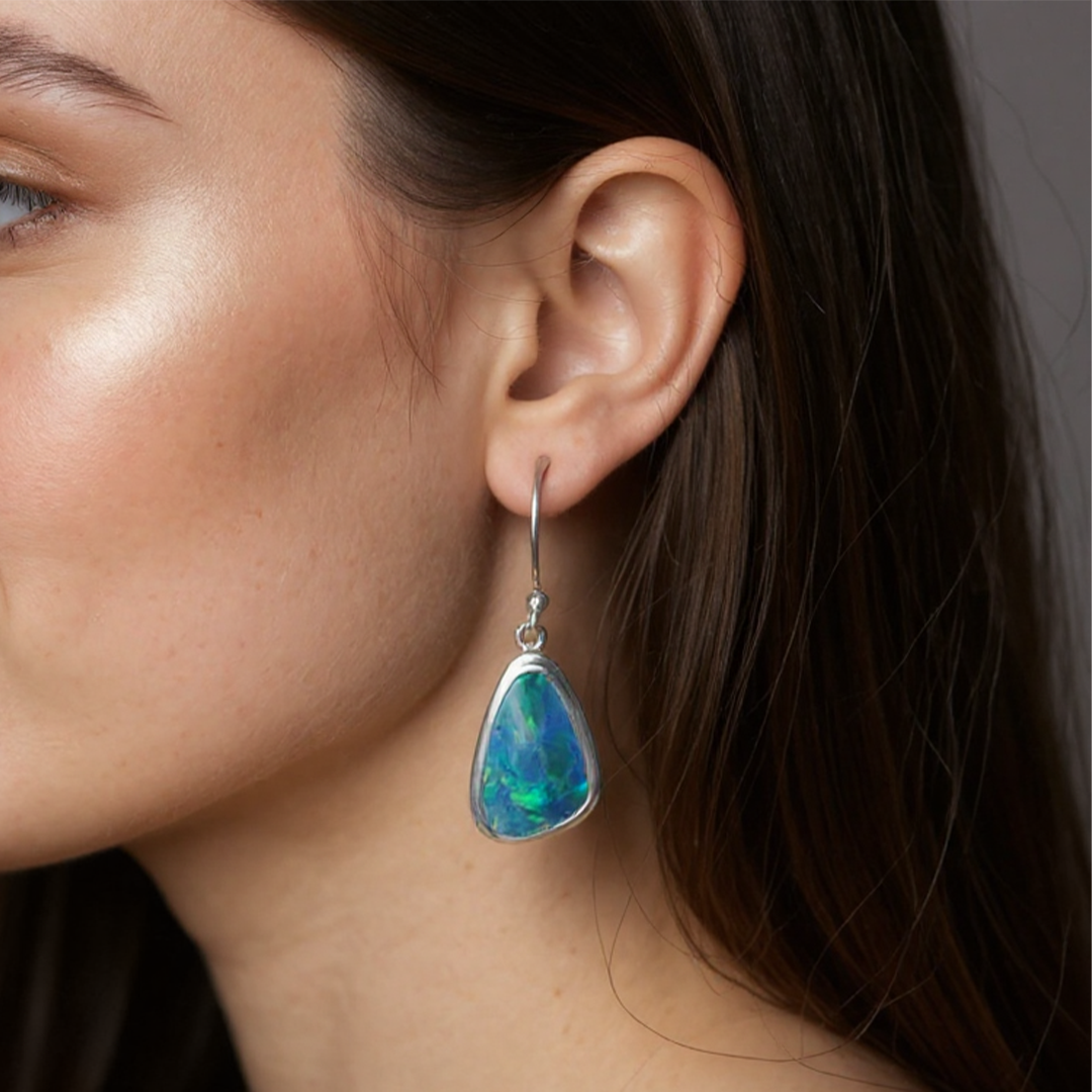Ocean Drops Earrings – Whispers of Opal