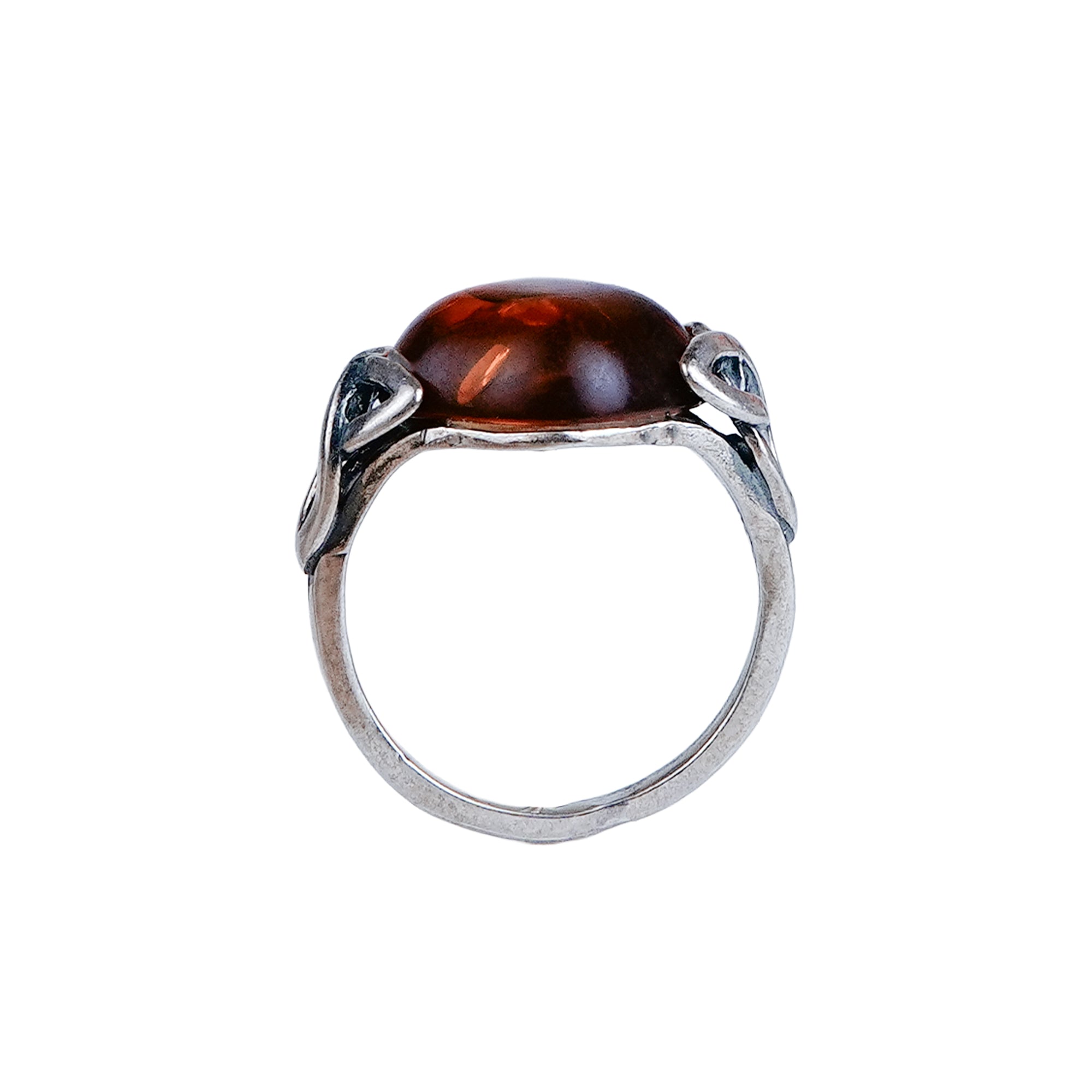 Fireheart Ring- Orange Amber