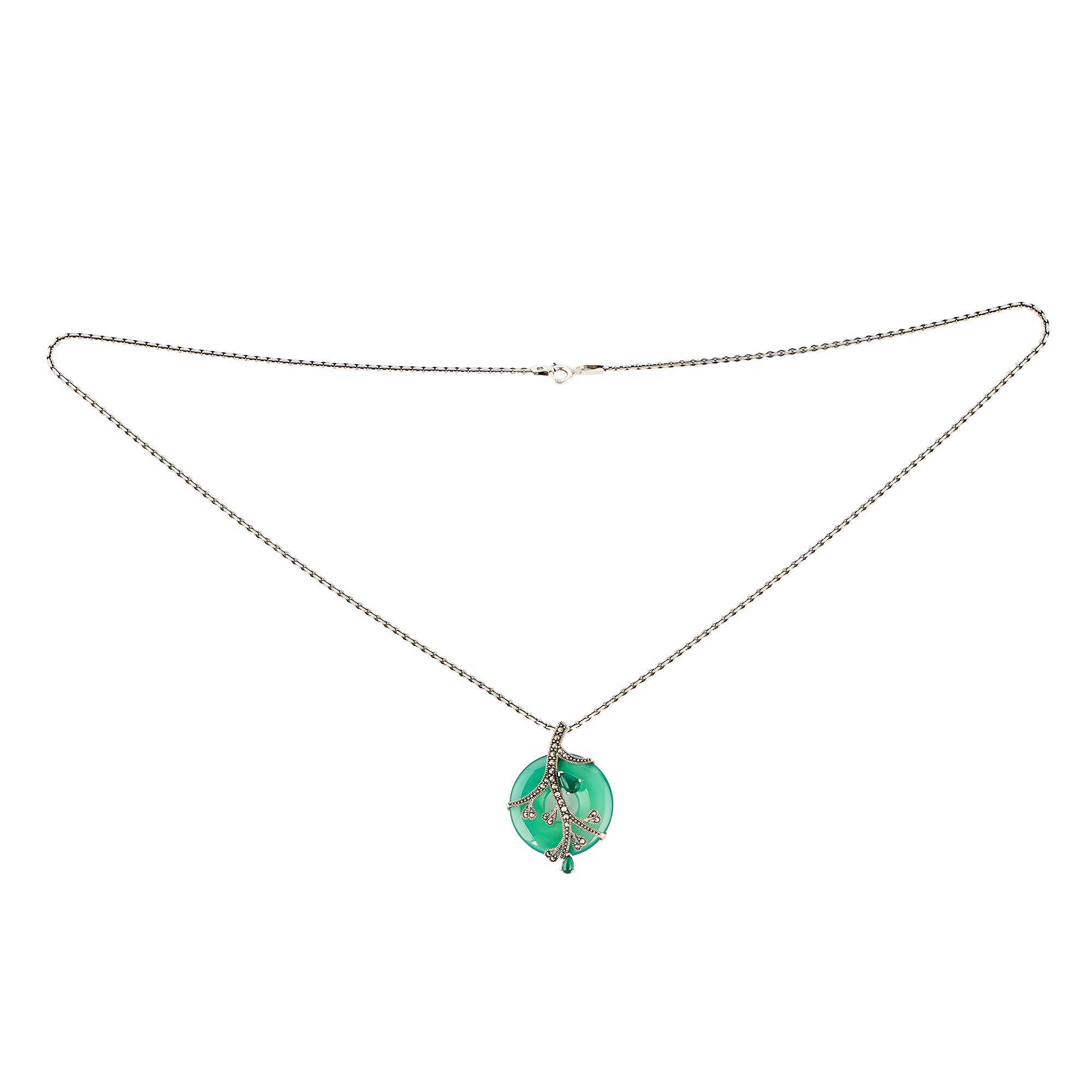Circle of Nature Necklace - Green Emerald