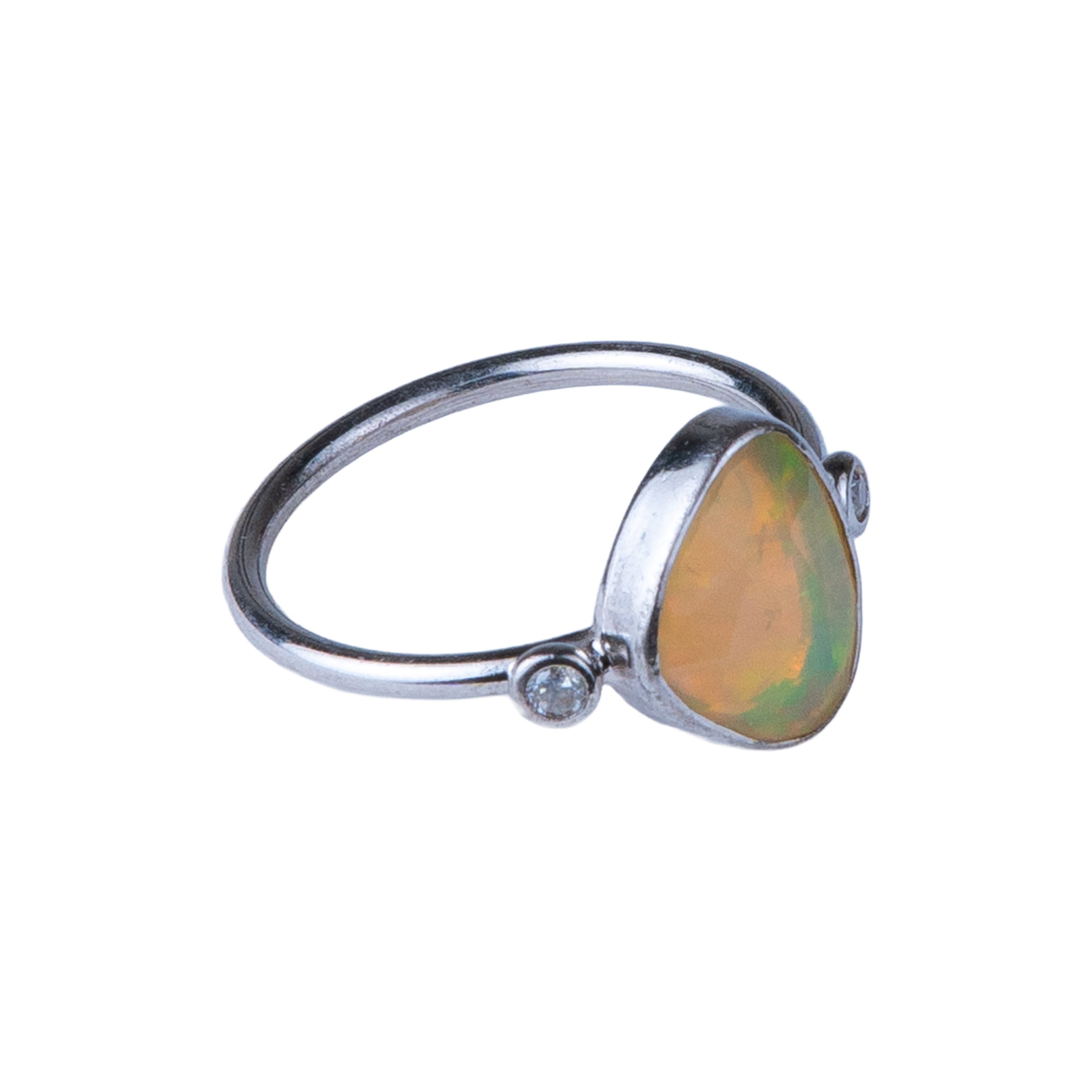Ethereal Glow Ring- Yellow Opal