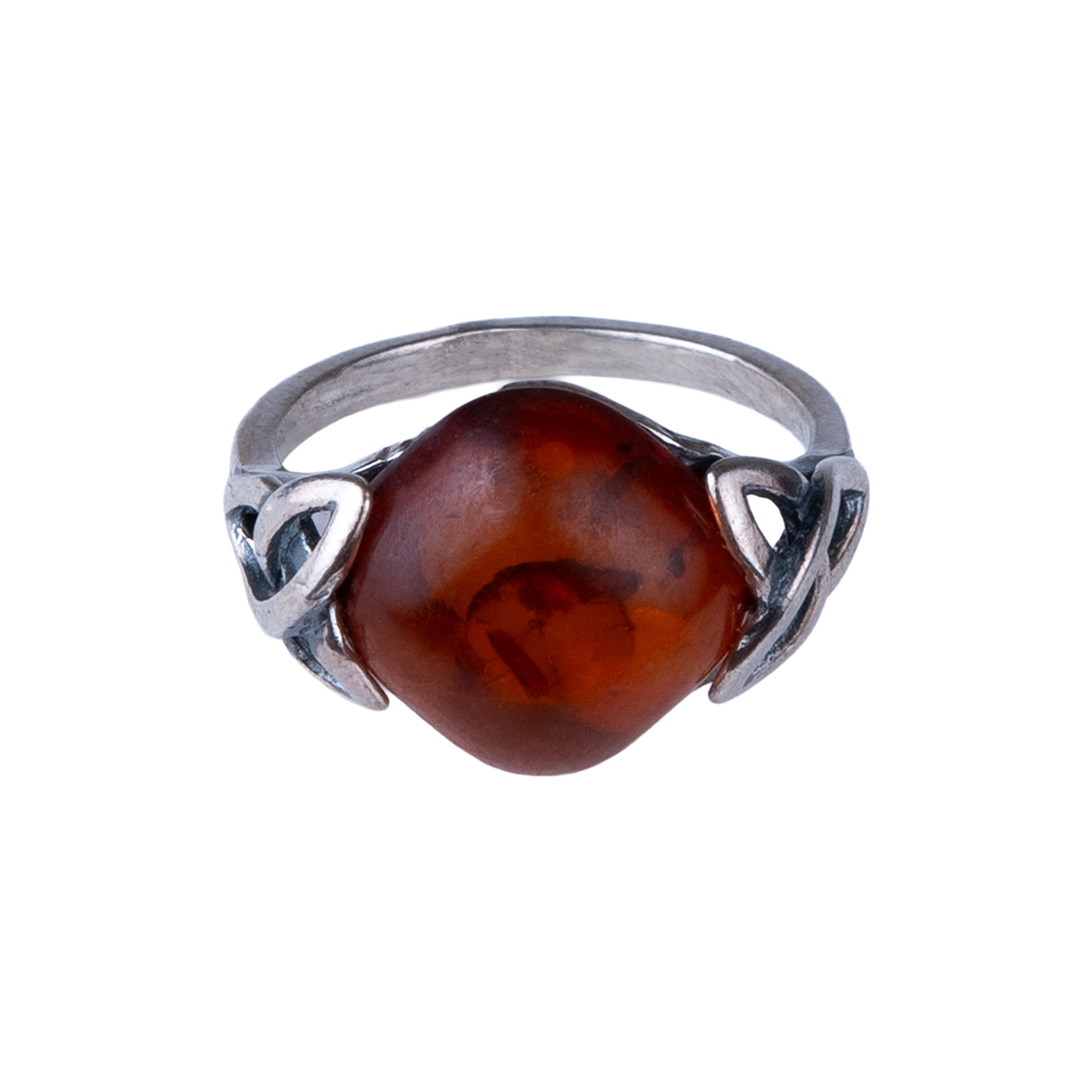 Fireheart Ring- Orange Amber
