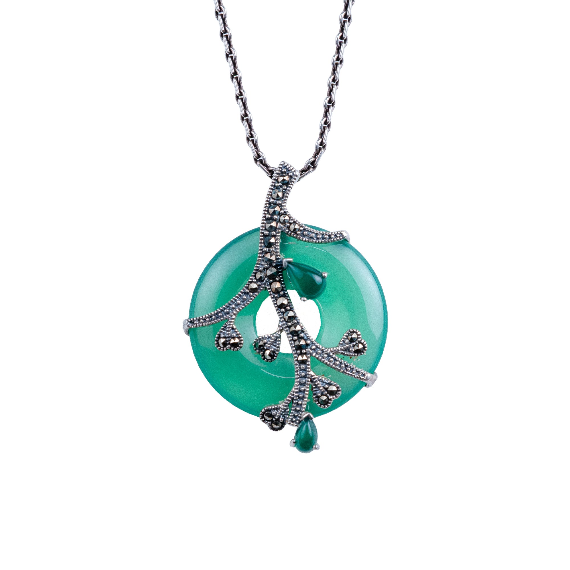 Circle of Nature Necklace - Green Emerald