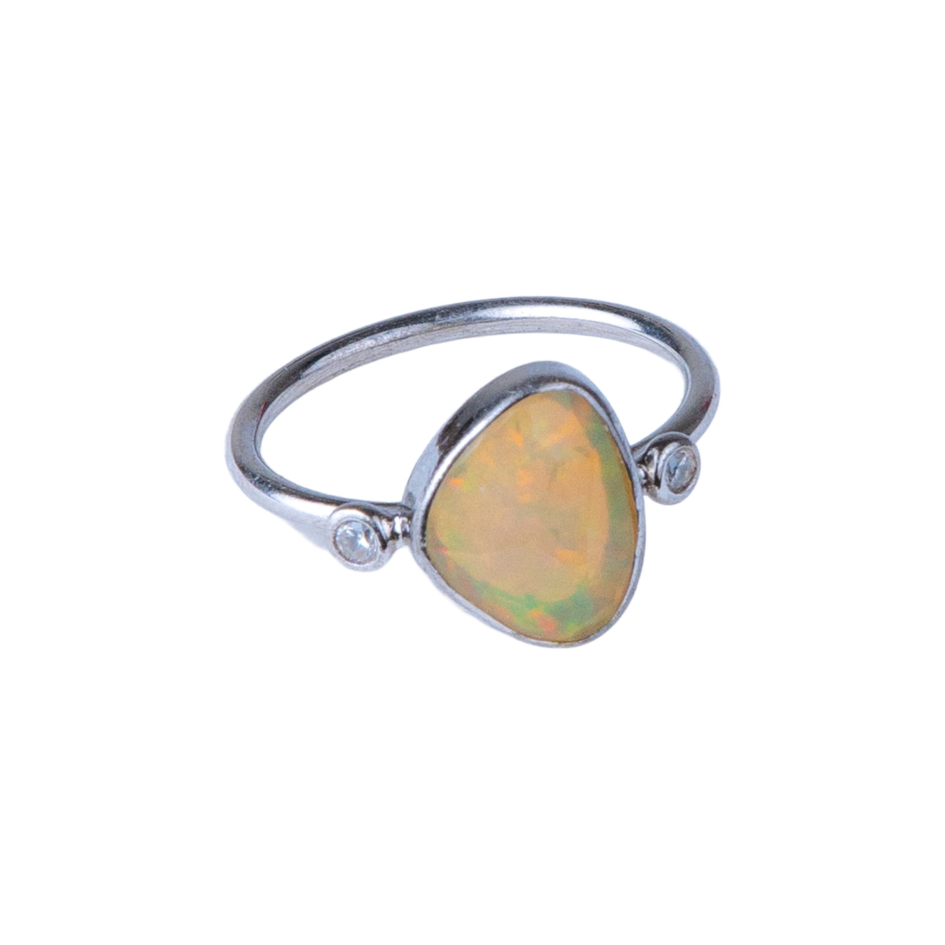 Ethereal Glow Ring- Yellow Opal
