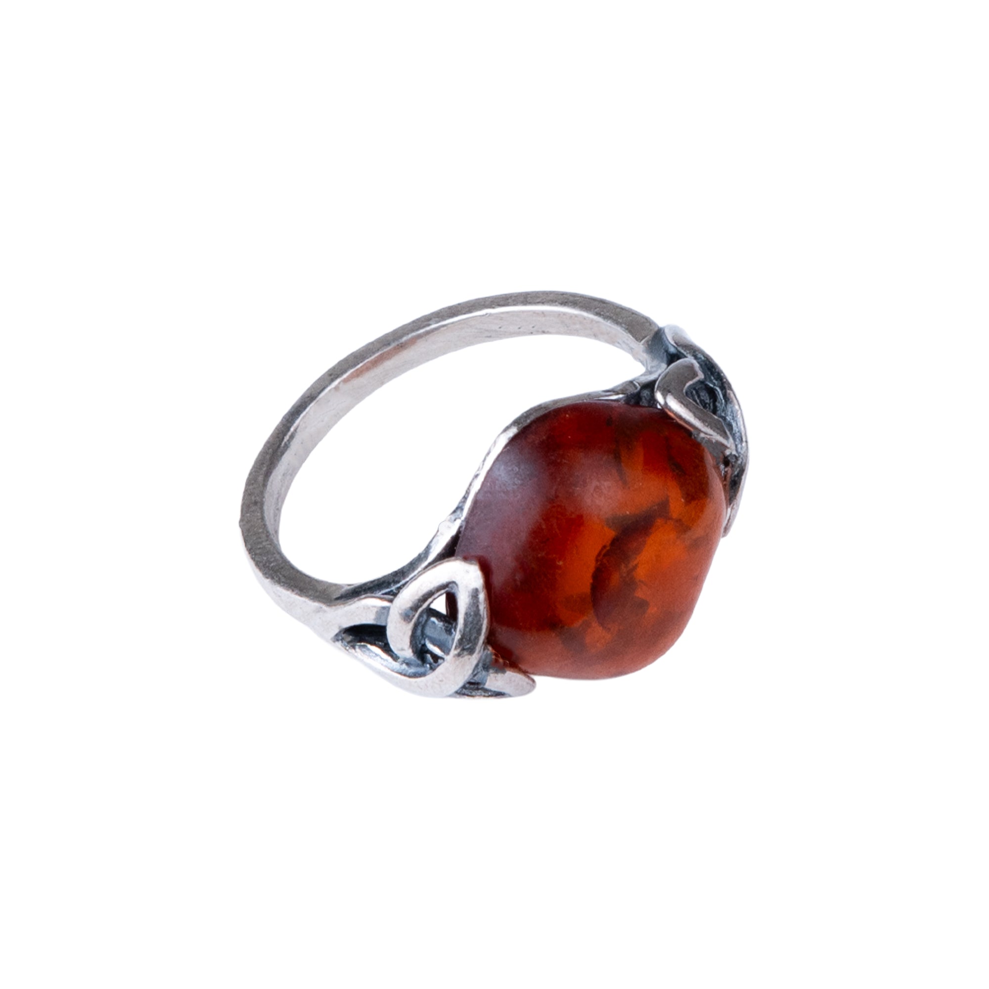 Fireheart Ring- Orange Amber