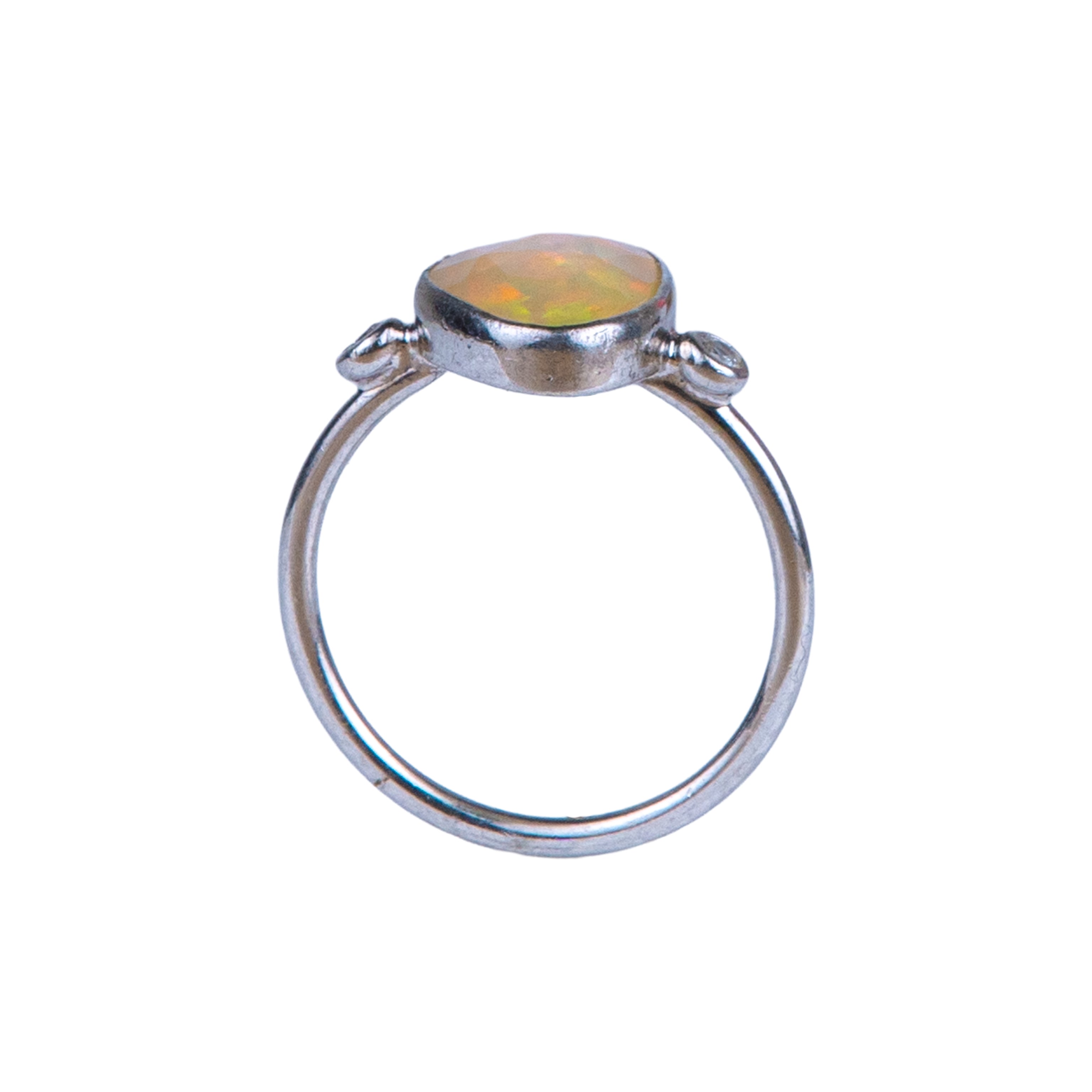 Ethereal Glow Ring- Yellow Opal