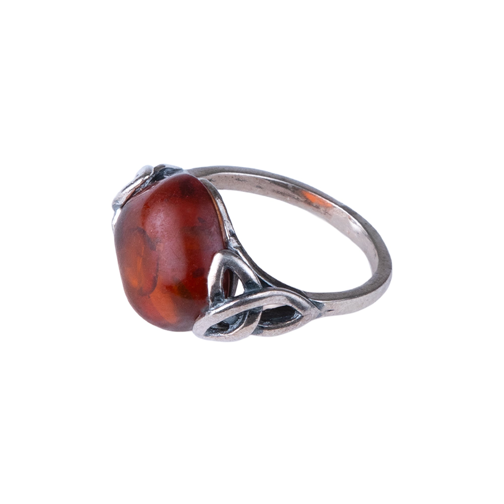 Fireheart Ring- Orange Amber