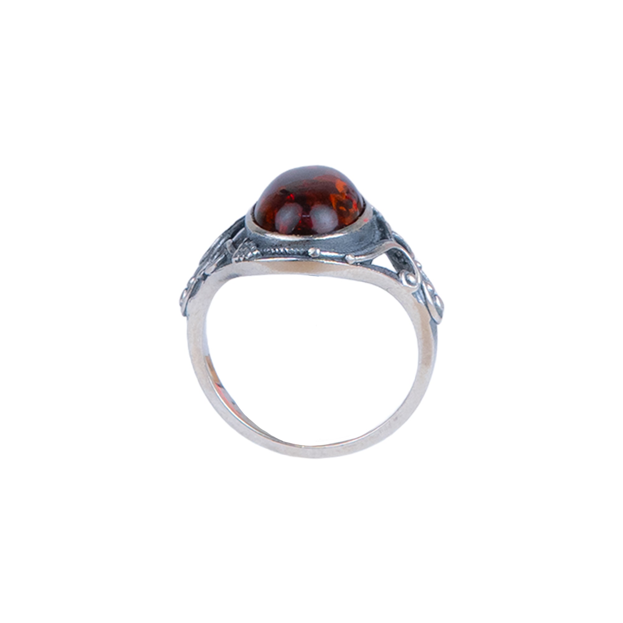 Flame of Fire Ring - Orange Amber