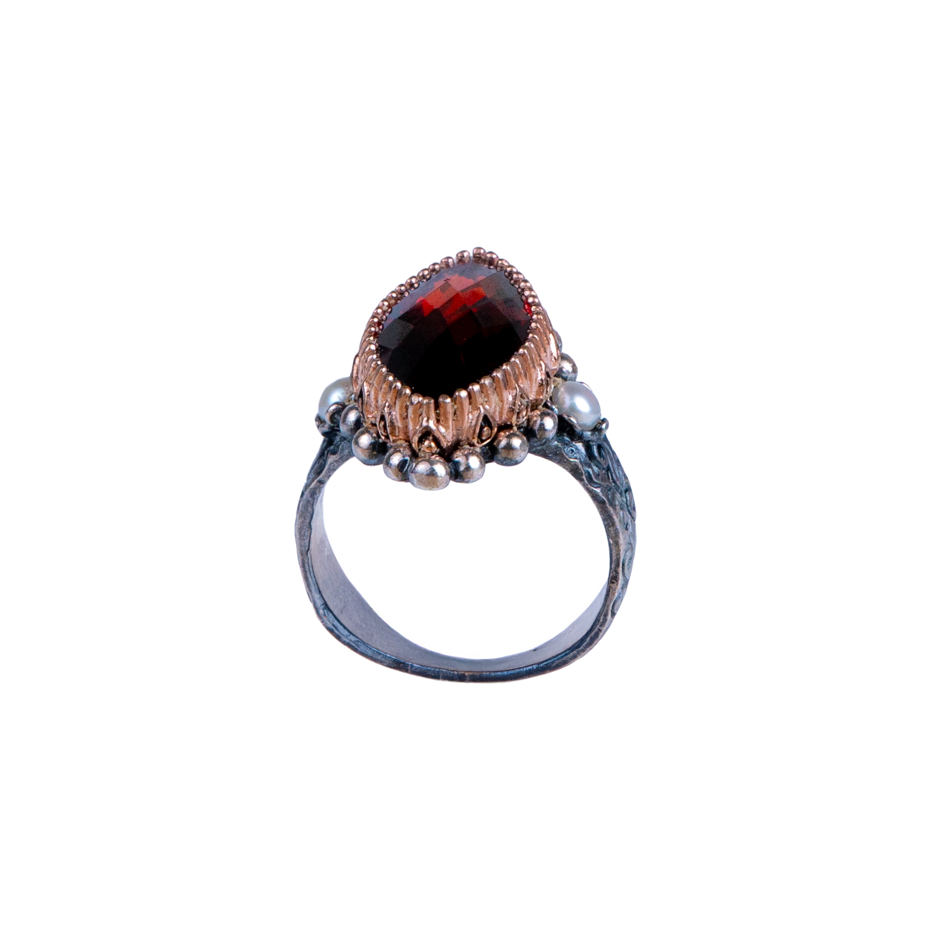 King Ring - Red Garnet