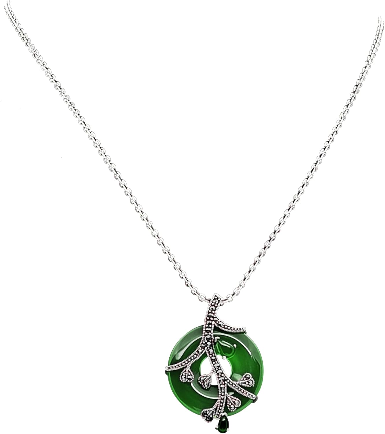 Circle of Nature Necklace - Green Emerald