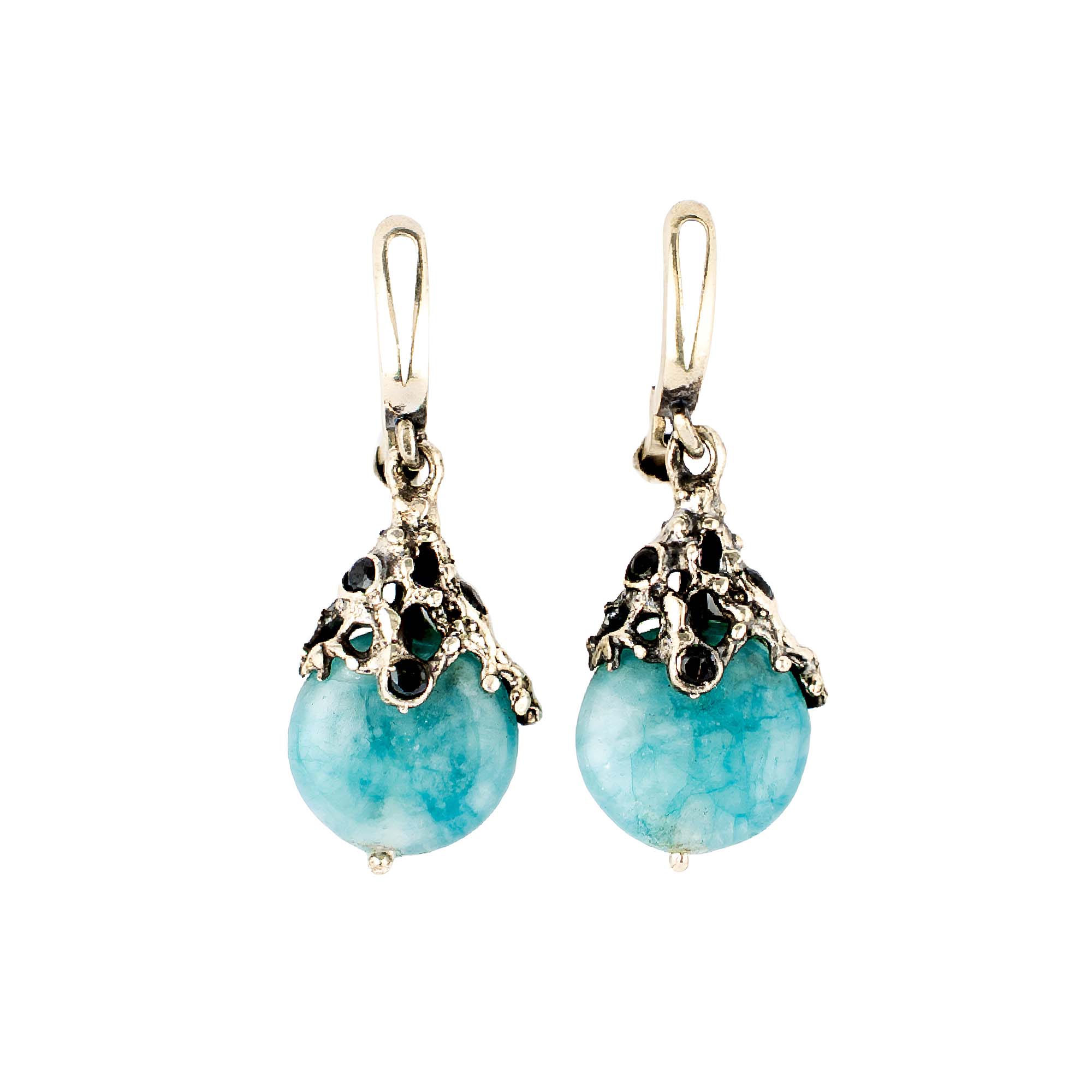 Mermaid's Charm Earrings - Blue Aquamarine