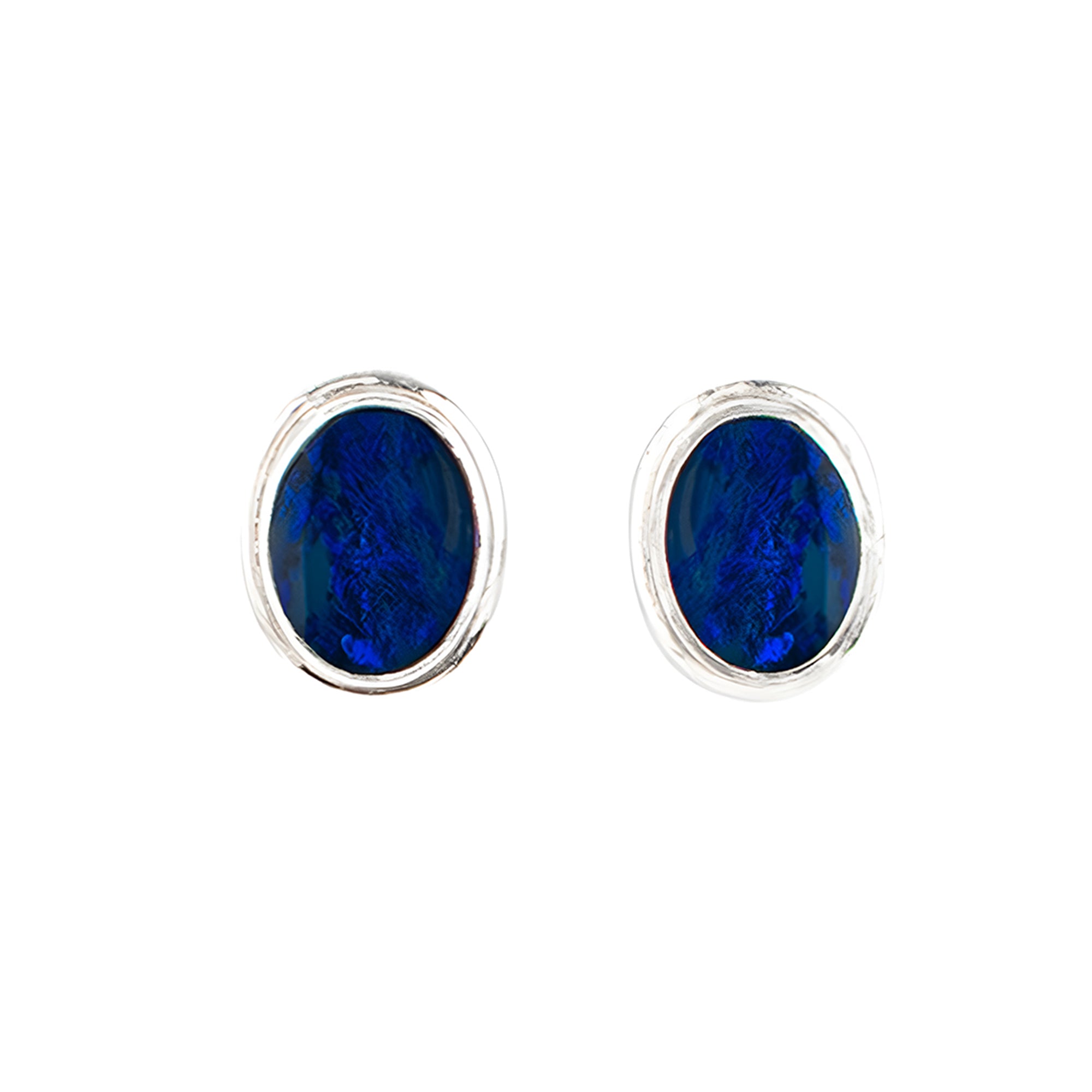 Depths of Night Earrings - Blue Opal