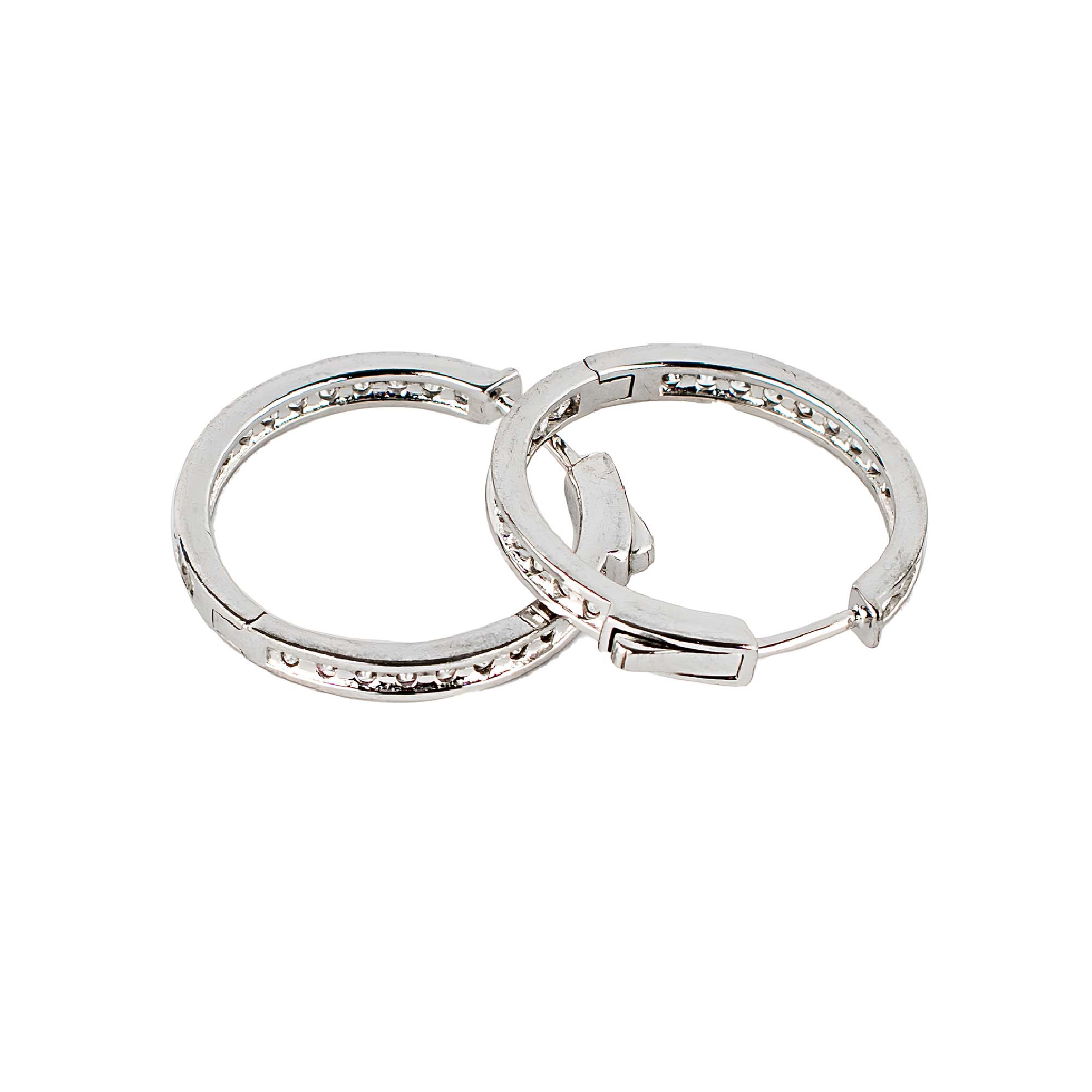 Circles of Light Earrings - Crystal Loop