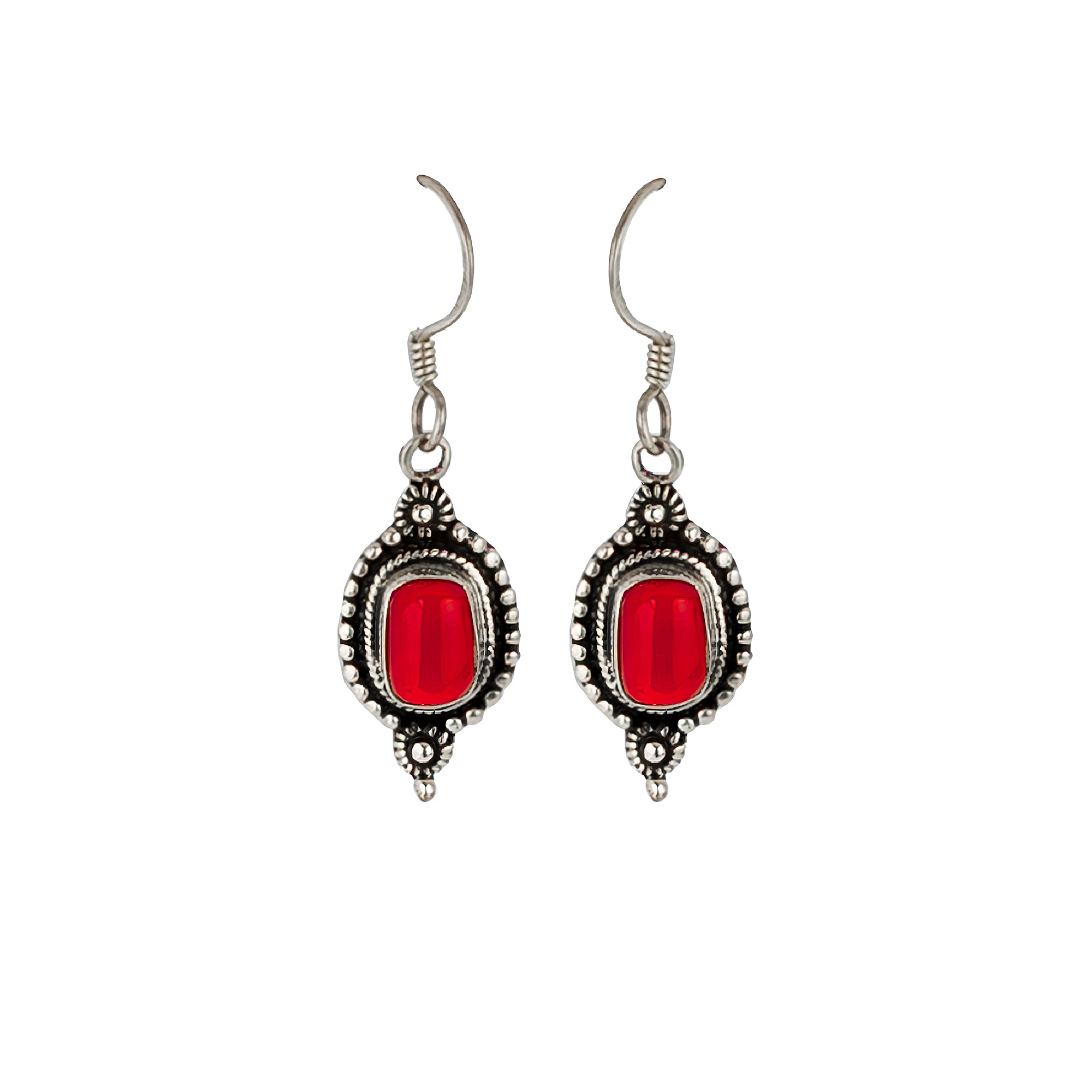 Crimson Glow Earrings – Red Garnet