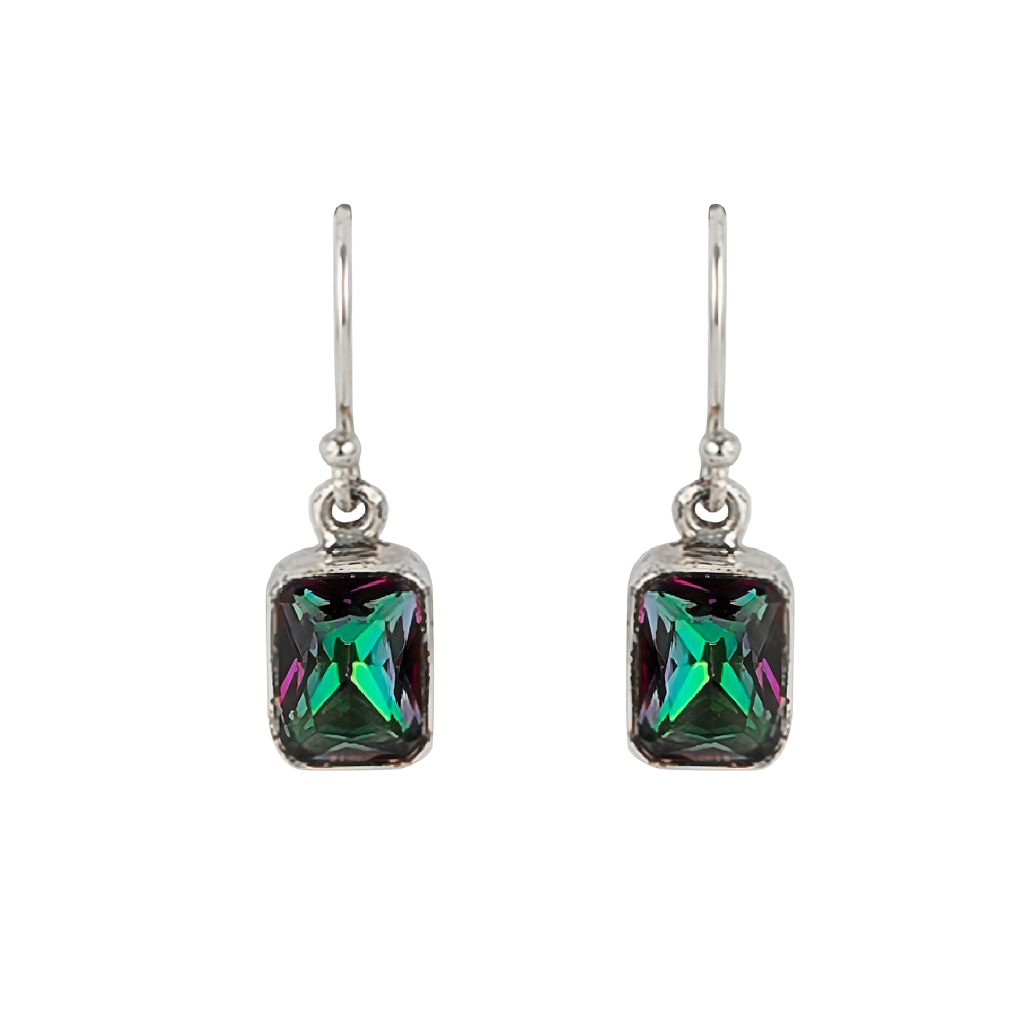 Square Earrings - Blue Topaz