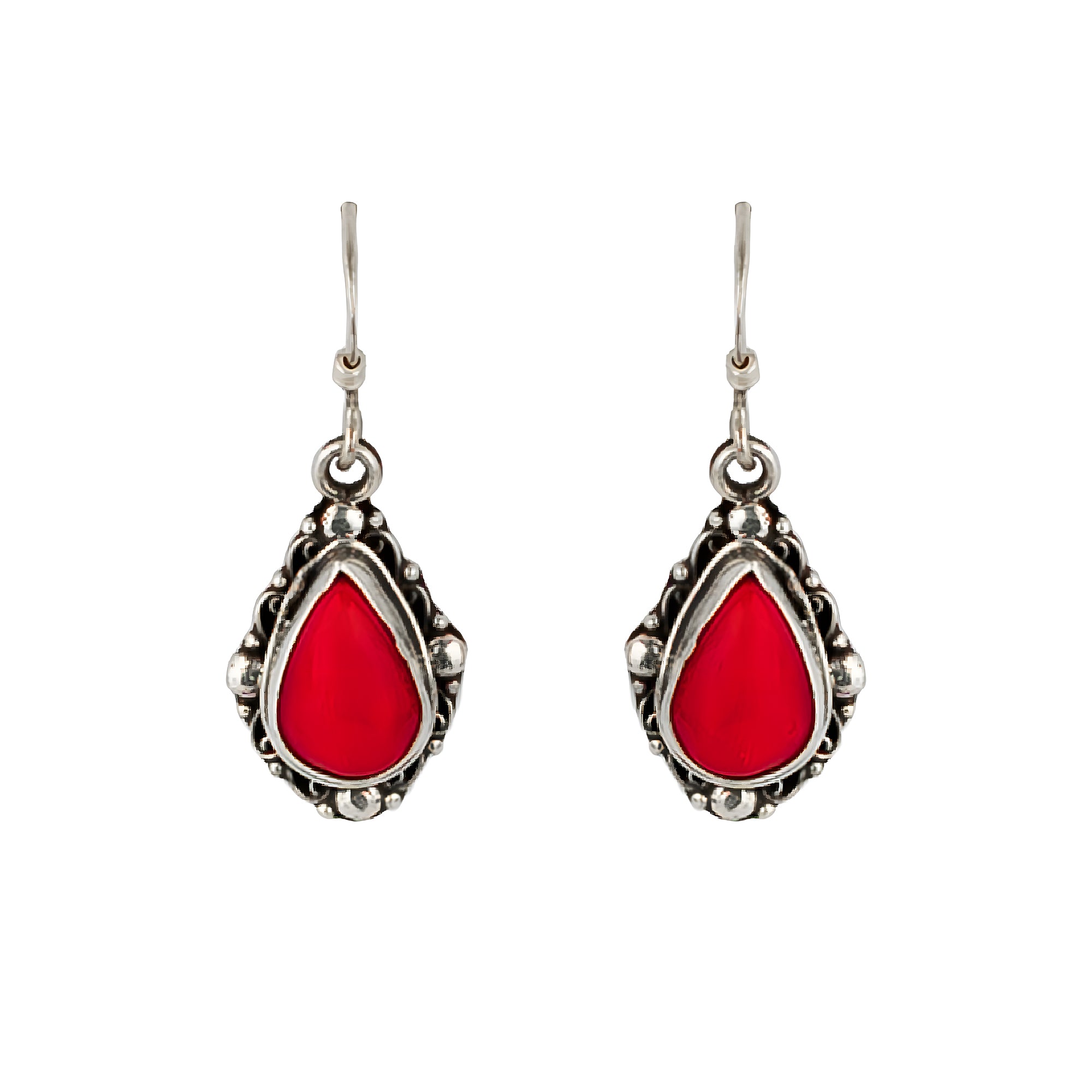 أقراط بحرية نارية – كورال أحمر