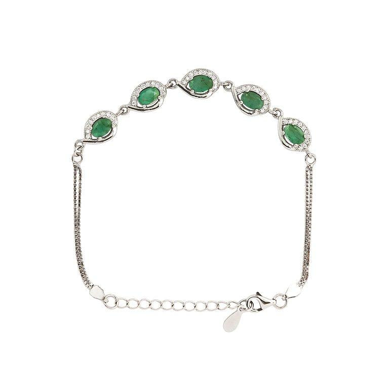 Verdant Touch Bracelet - Green Emerald