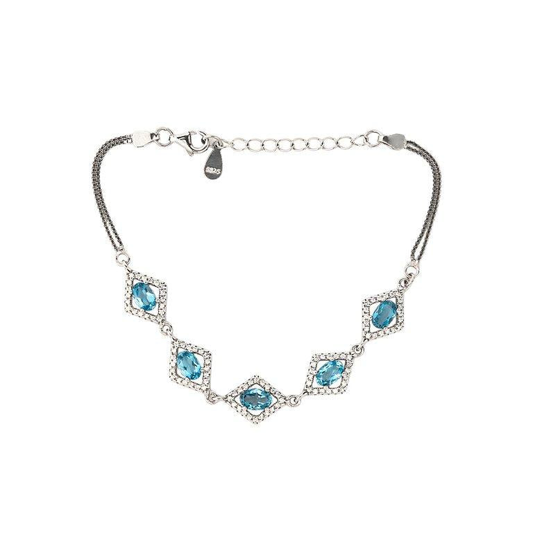 سوار أعماق الأزرق الفاتح - توباز أزرق