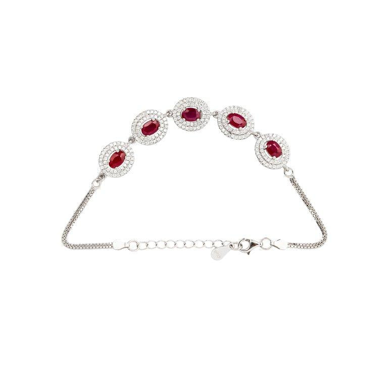 Scarlet Shine Bracelet - Red Garent