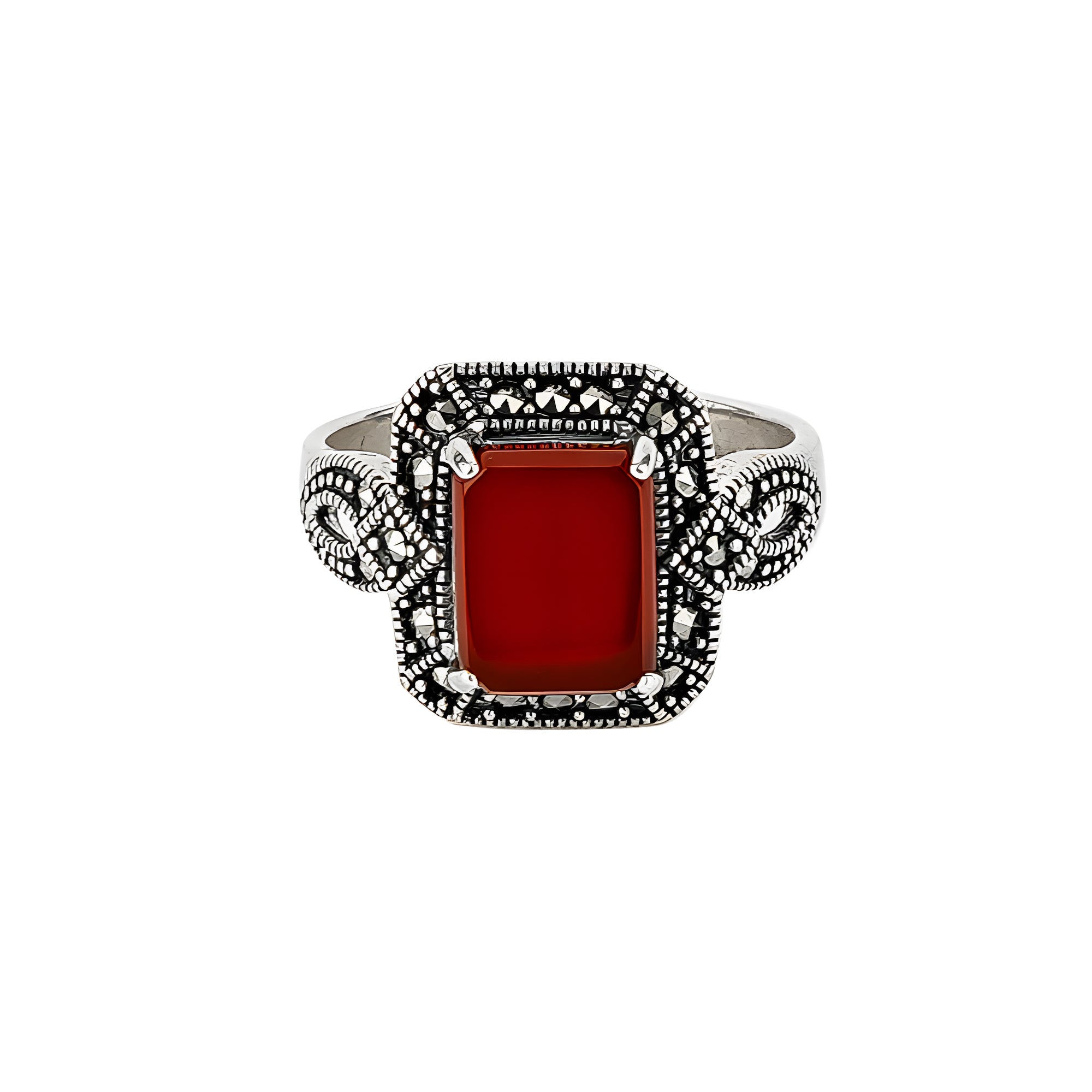 Royal Coral Ring - Red Garnet