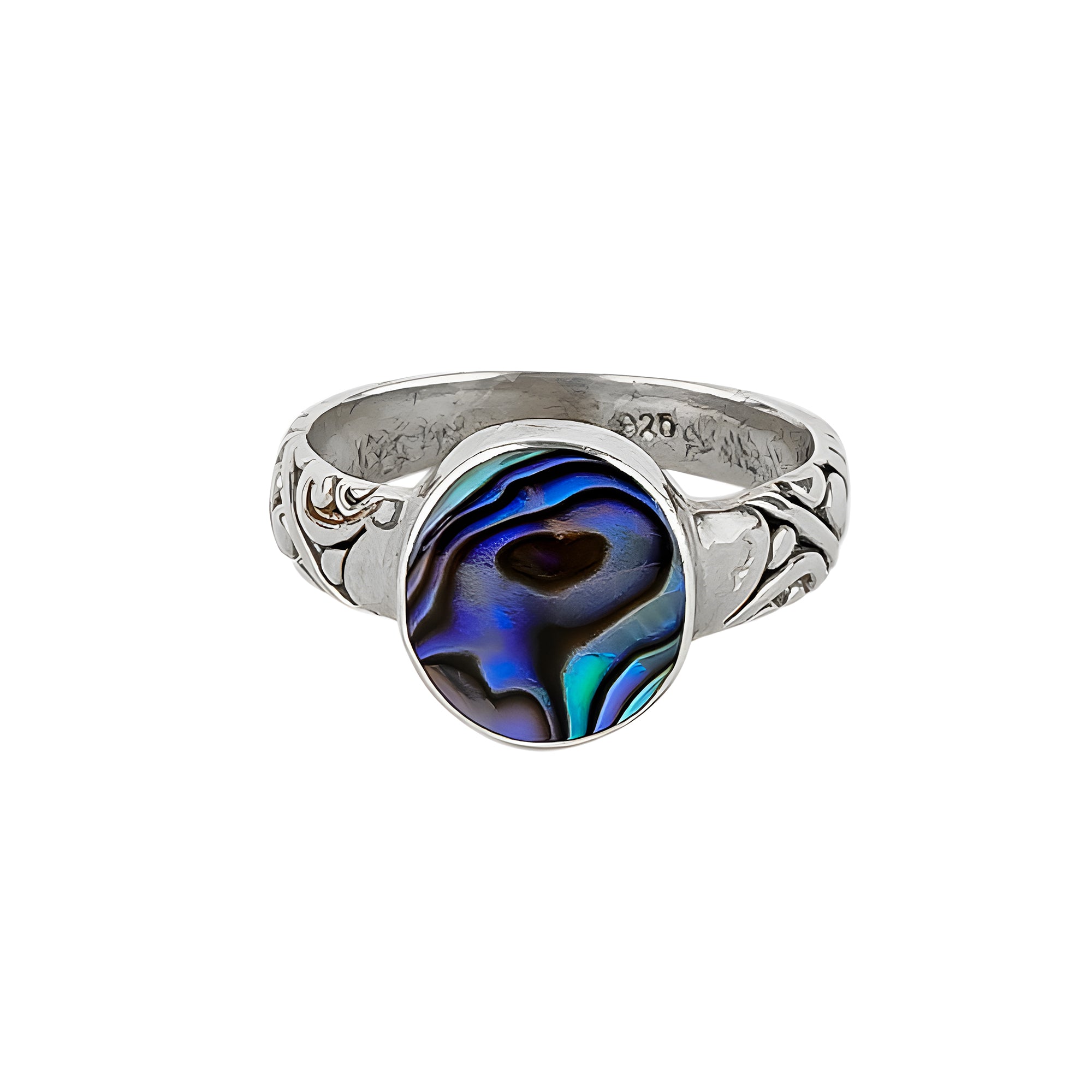 Mystery Wave Ring - Abalone Shell