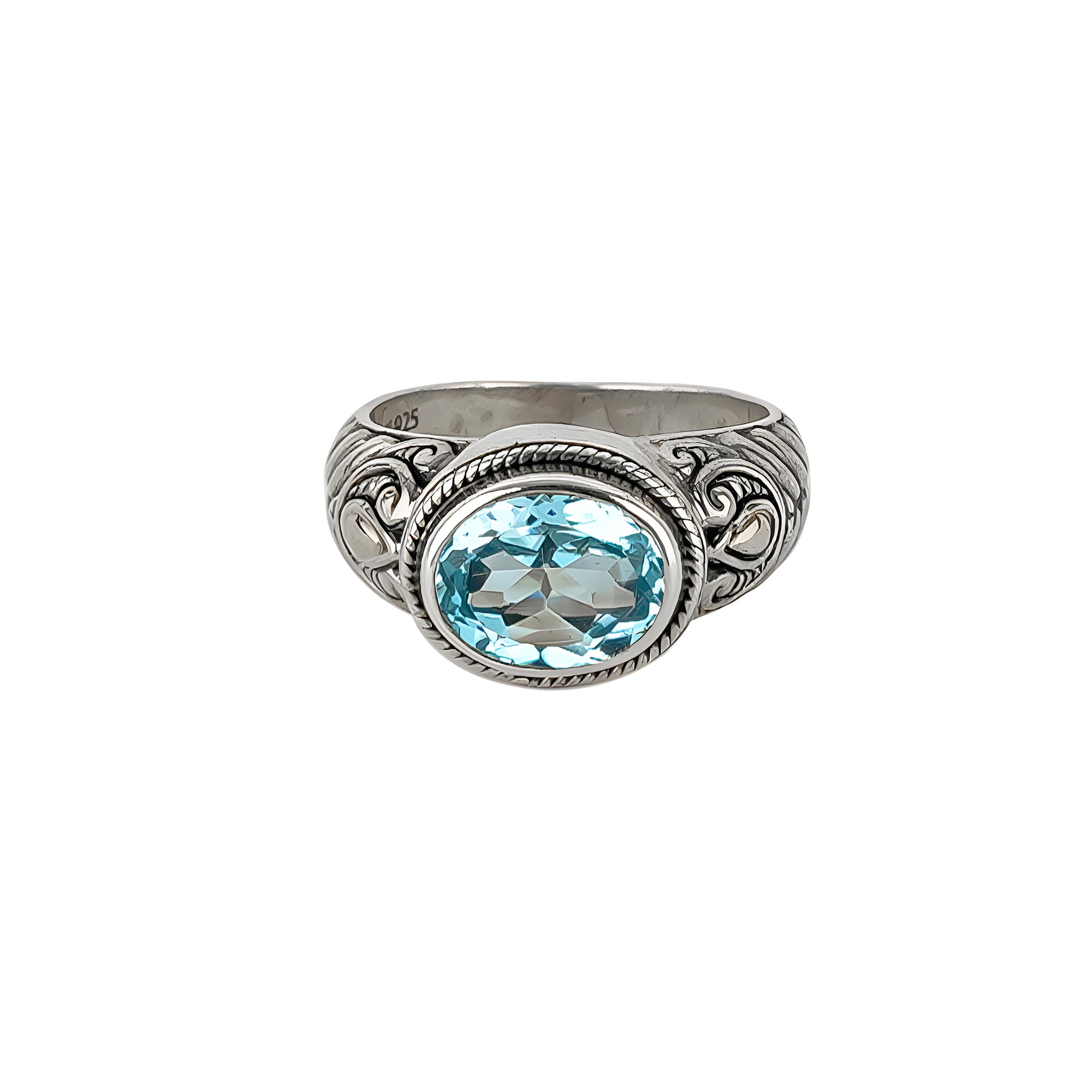 Azure Depths Ring - Blue Topaz