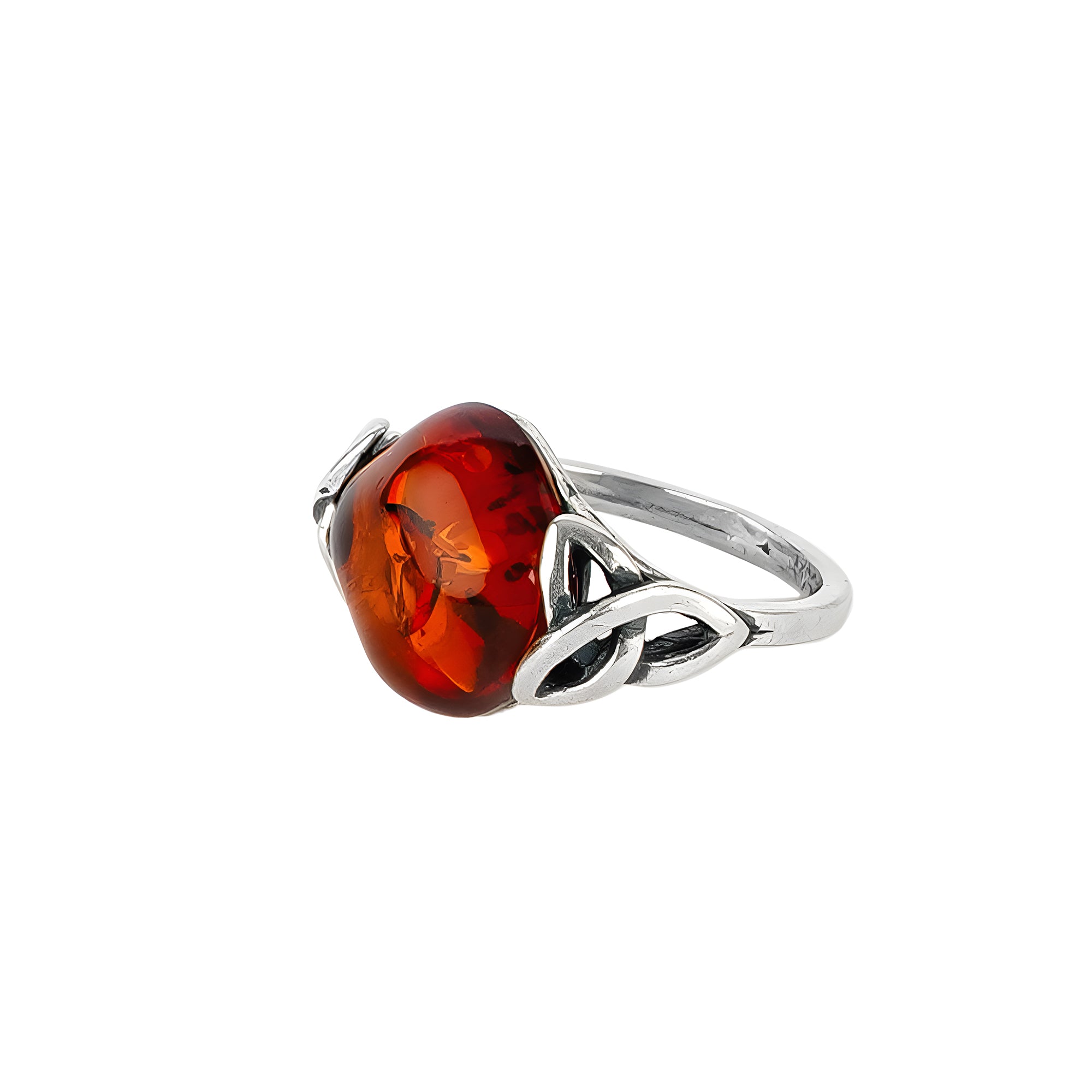 Fireheart Ring- Orange Amber