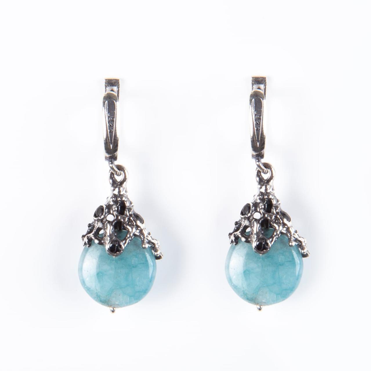 Mermaid's Charm Earrings - Blue Aquamarine