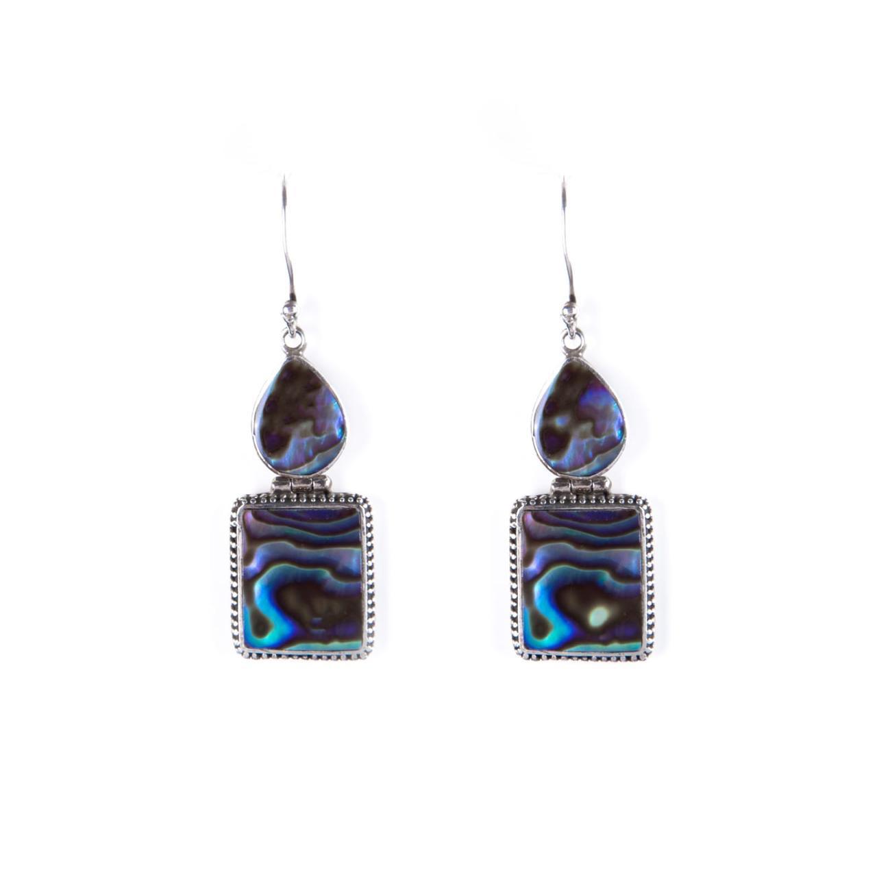 Ocean Gleam Earrings - Abalone Shell