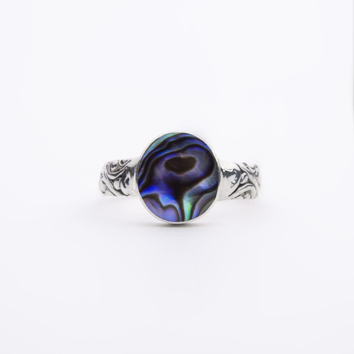 Mystery Wave Ring - Abalone Shell