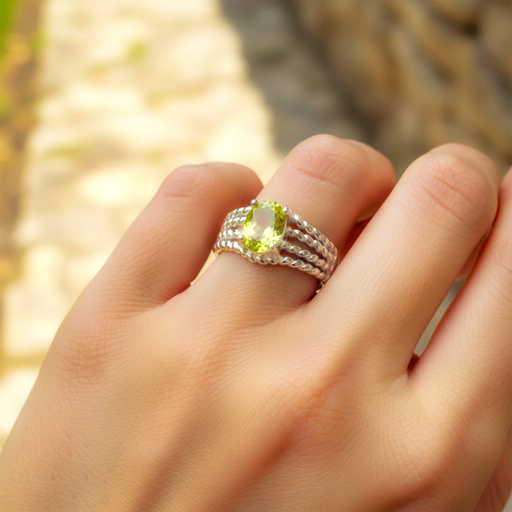 خاتم سبارك - بيريدوت أصفر