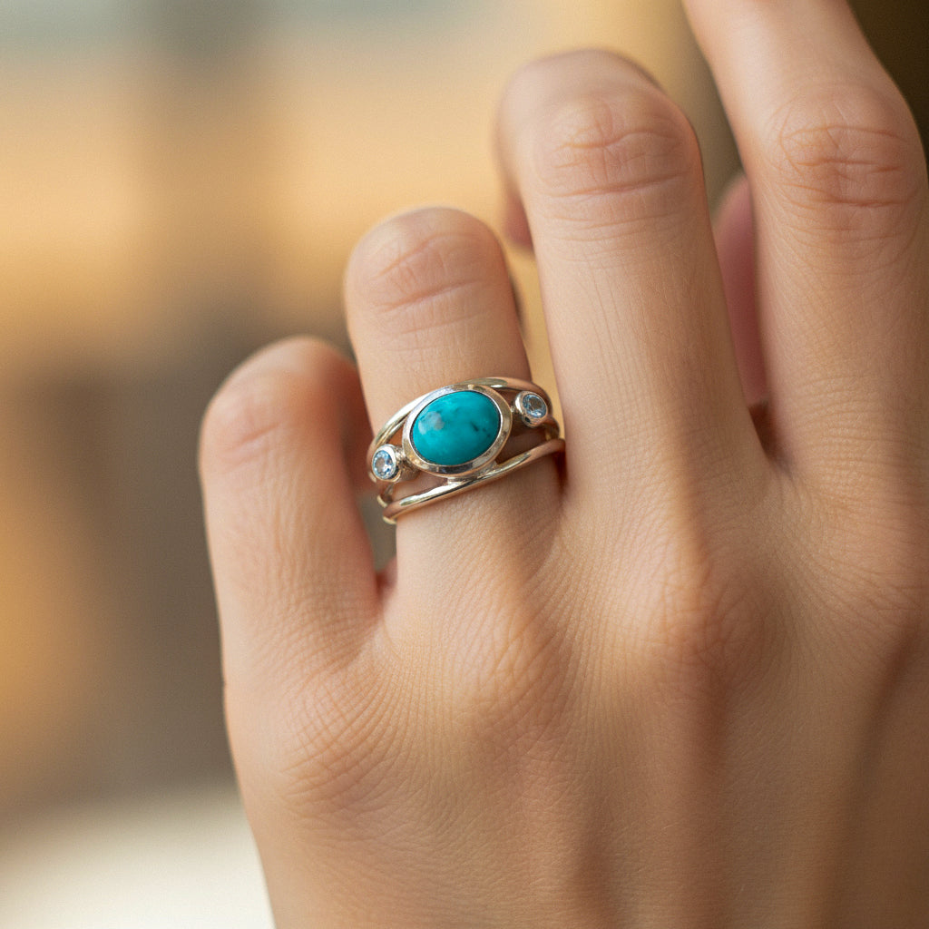 خاتم السعادة - تركواز