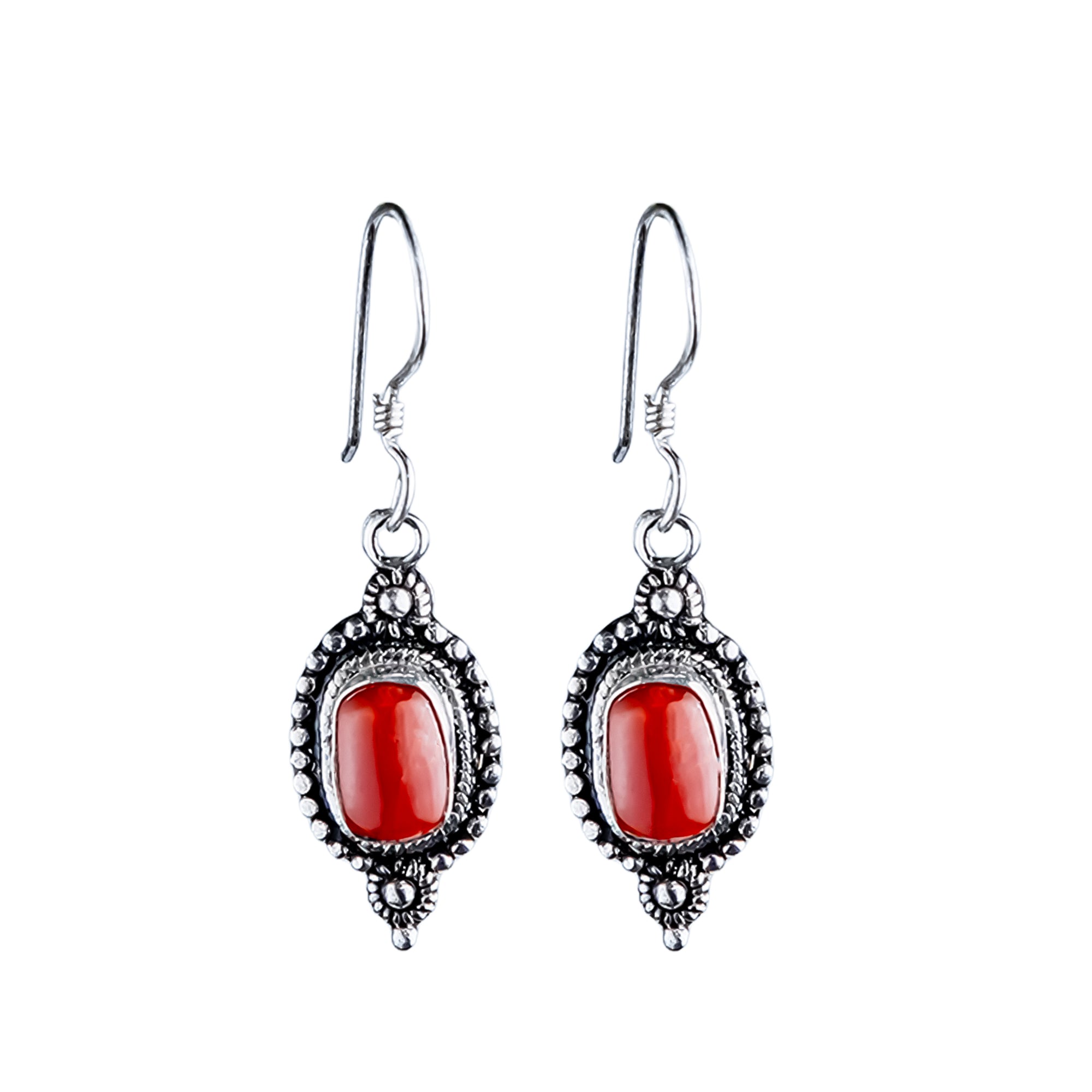 Crimson Glow Earrings – Red Garnet