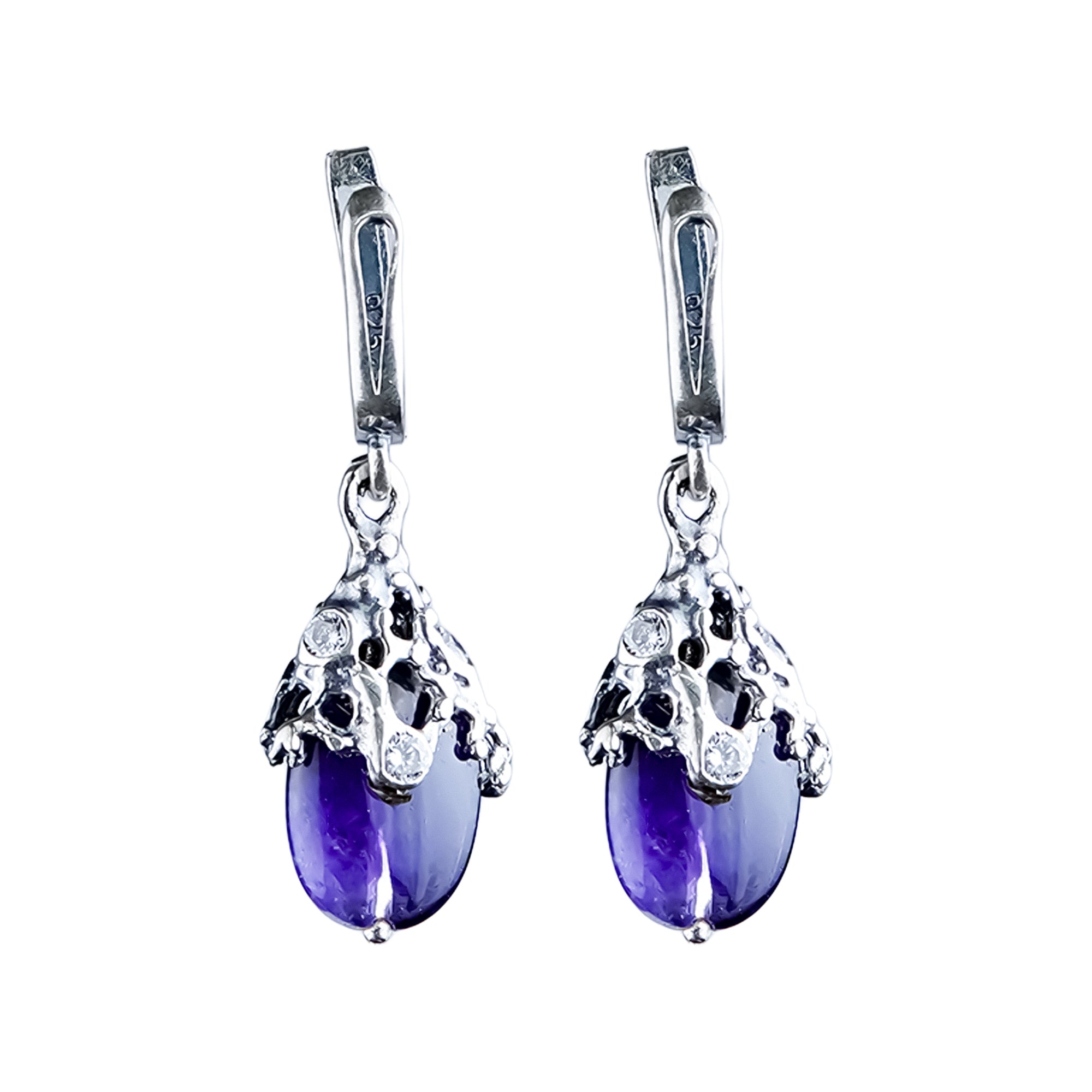 Drops Earrings - Purple Amethyst