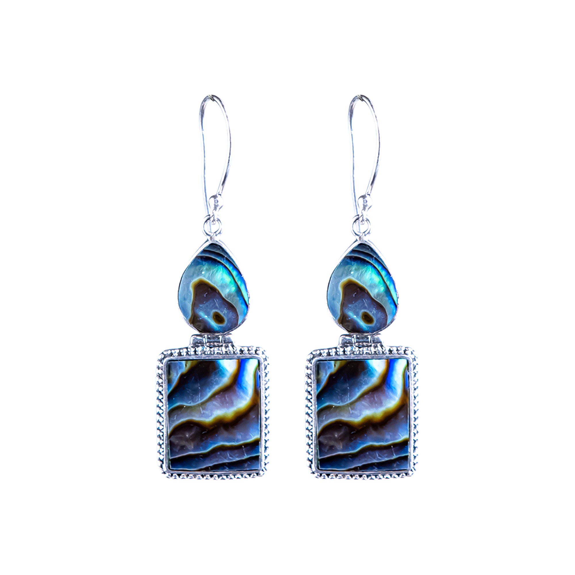 Ocean Gleam Earrings - Abalone Shell