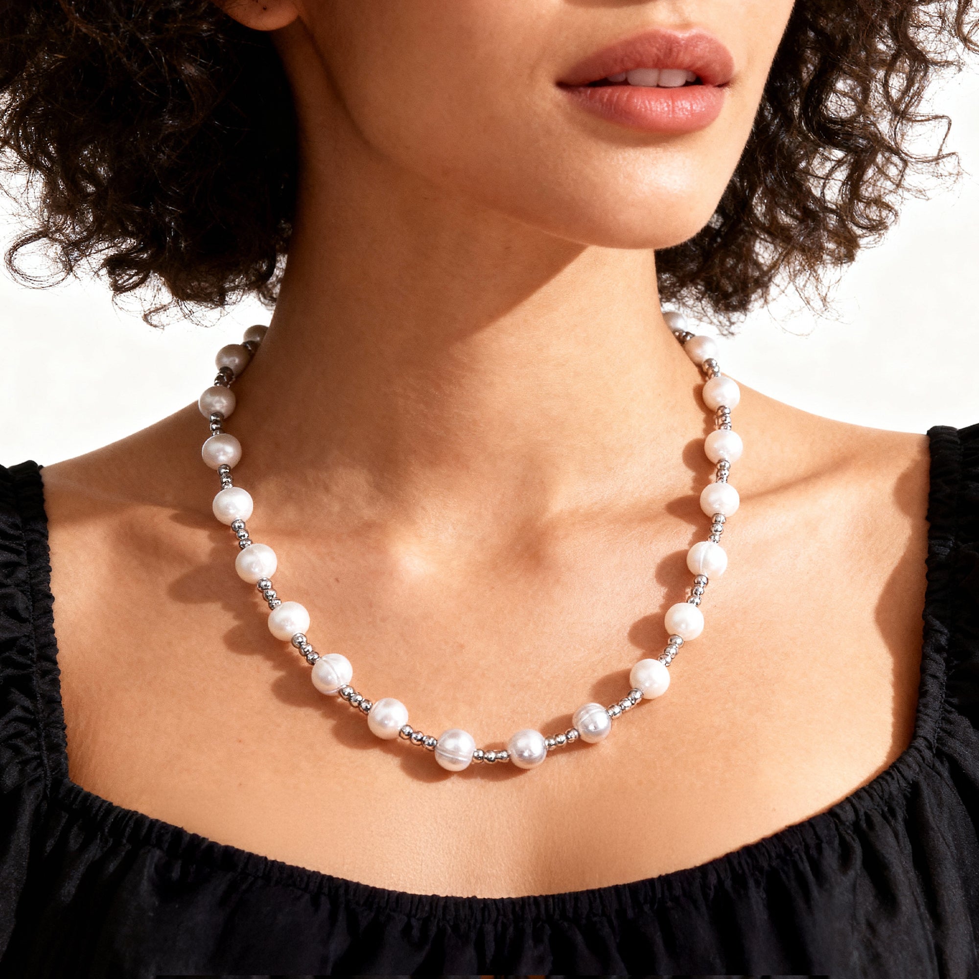 Lustre Touch Necklace - Baroque Pearl